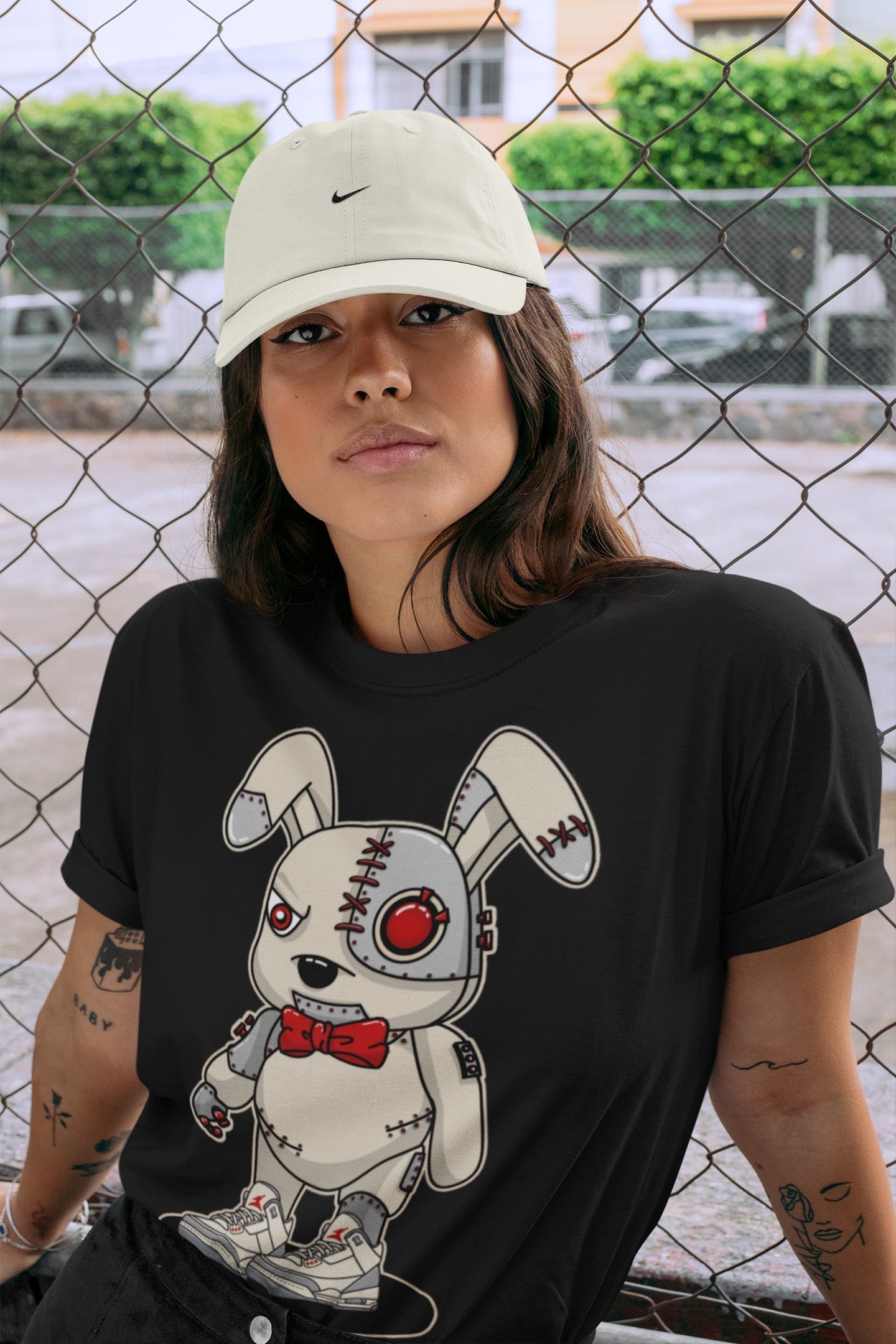Cyborg Bunny Unisex Tops - Air Jordan 3 Muslin
