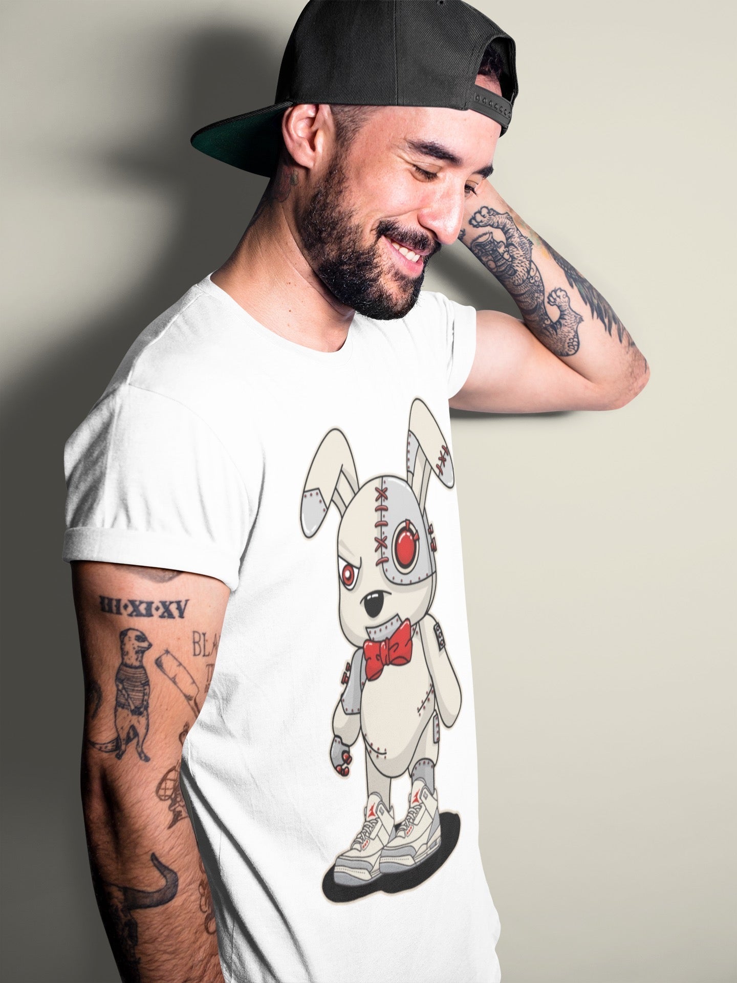 Cyborg Bunny Unisex Tops - Air Jordan 3 Muslin