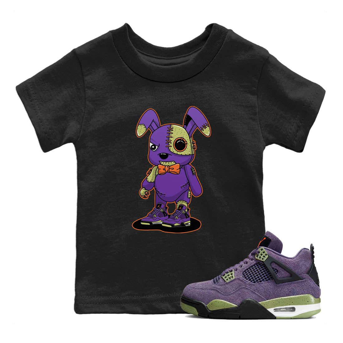 Cyborg Bunny Kids Tops - Air Jordan 4 Canyon Purple