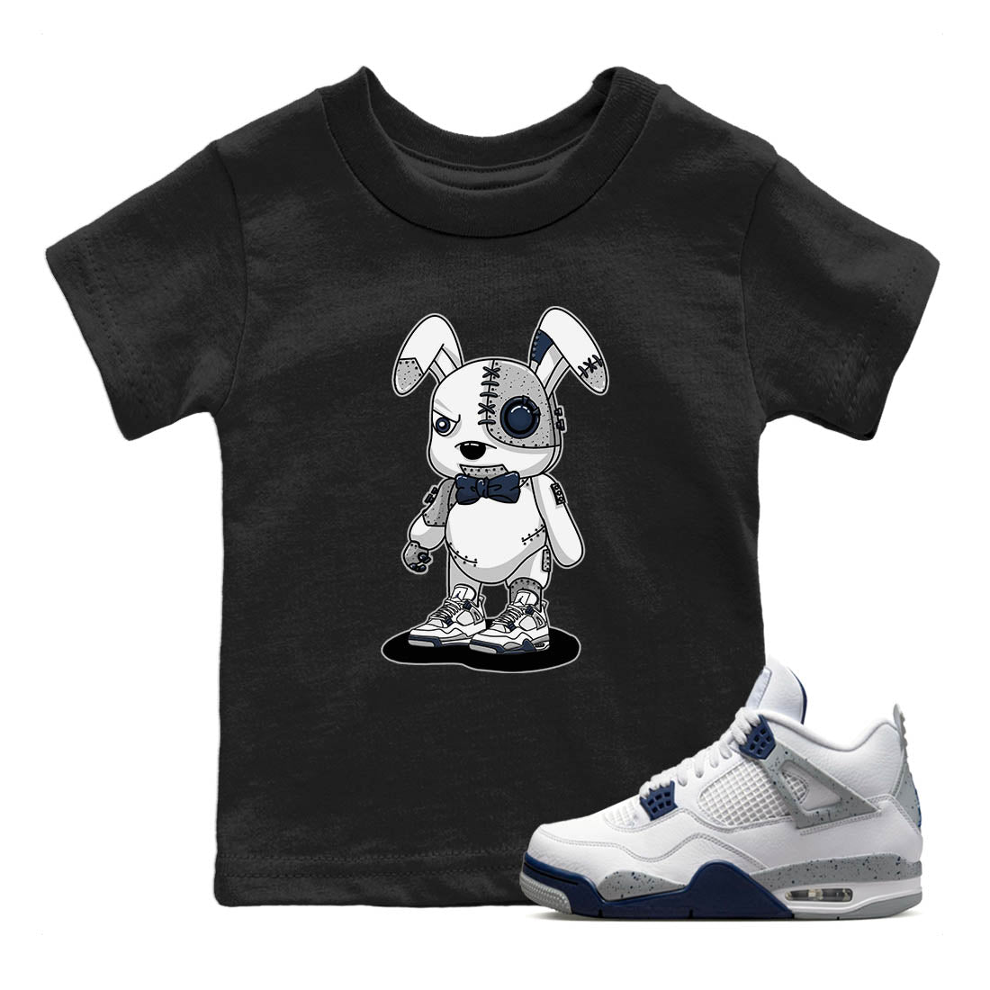 Cyborg Bunny Kids Tops - Air Jordan 4 Midnight Navy