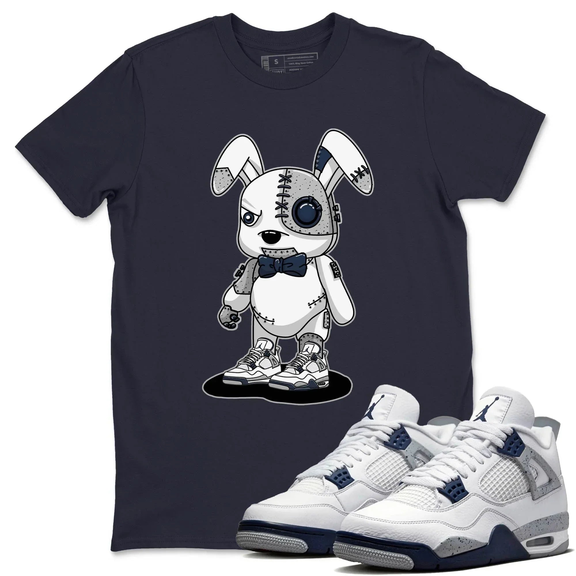 Cyborg Bunny Unisex Tops - Air Jordan 4 Midnight Navy