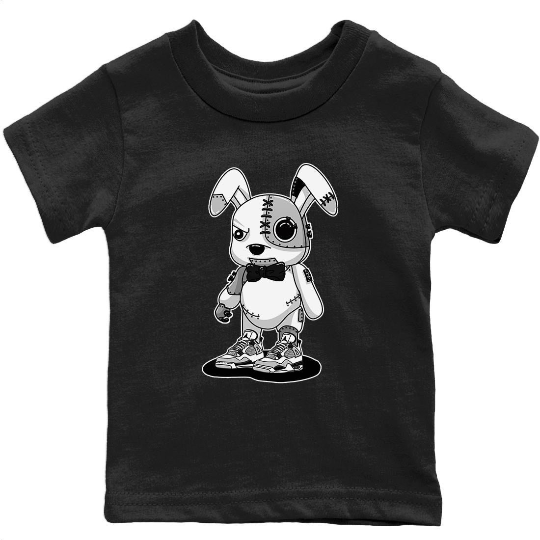 Cyborg Bunny Kids Tops - Air Jordan 4 Military Black