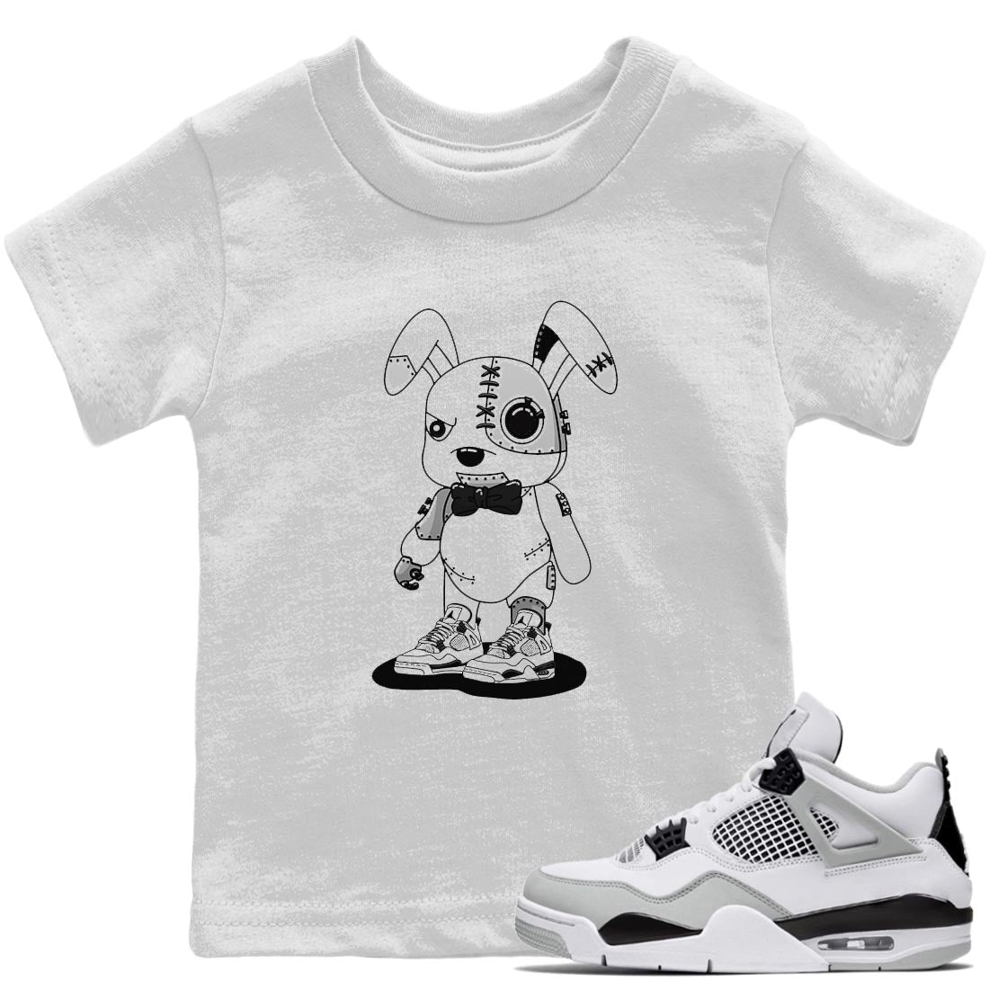 Cyborg Bunny Kids Tops - Air Jordan 4 Military Black