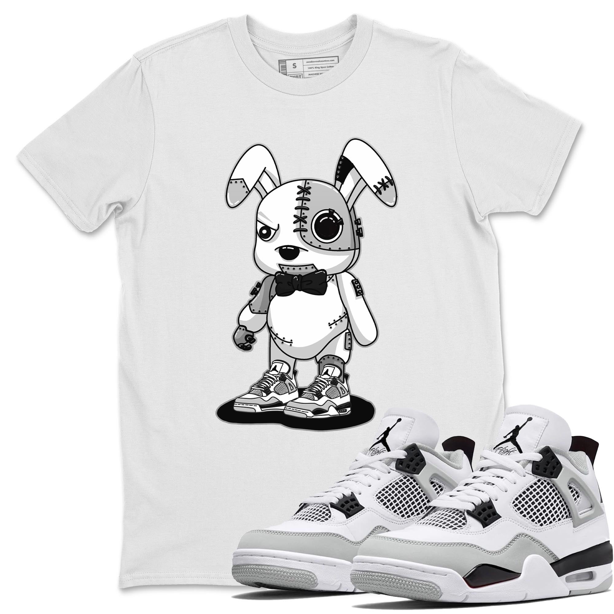 Cyborg Bunny Unisex Tops - Air Jordan 4 Military Black