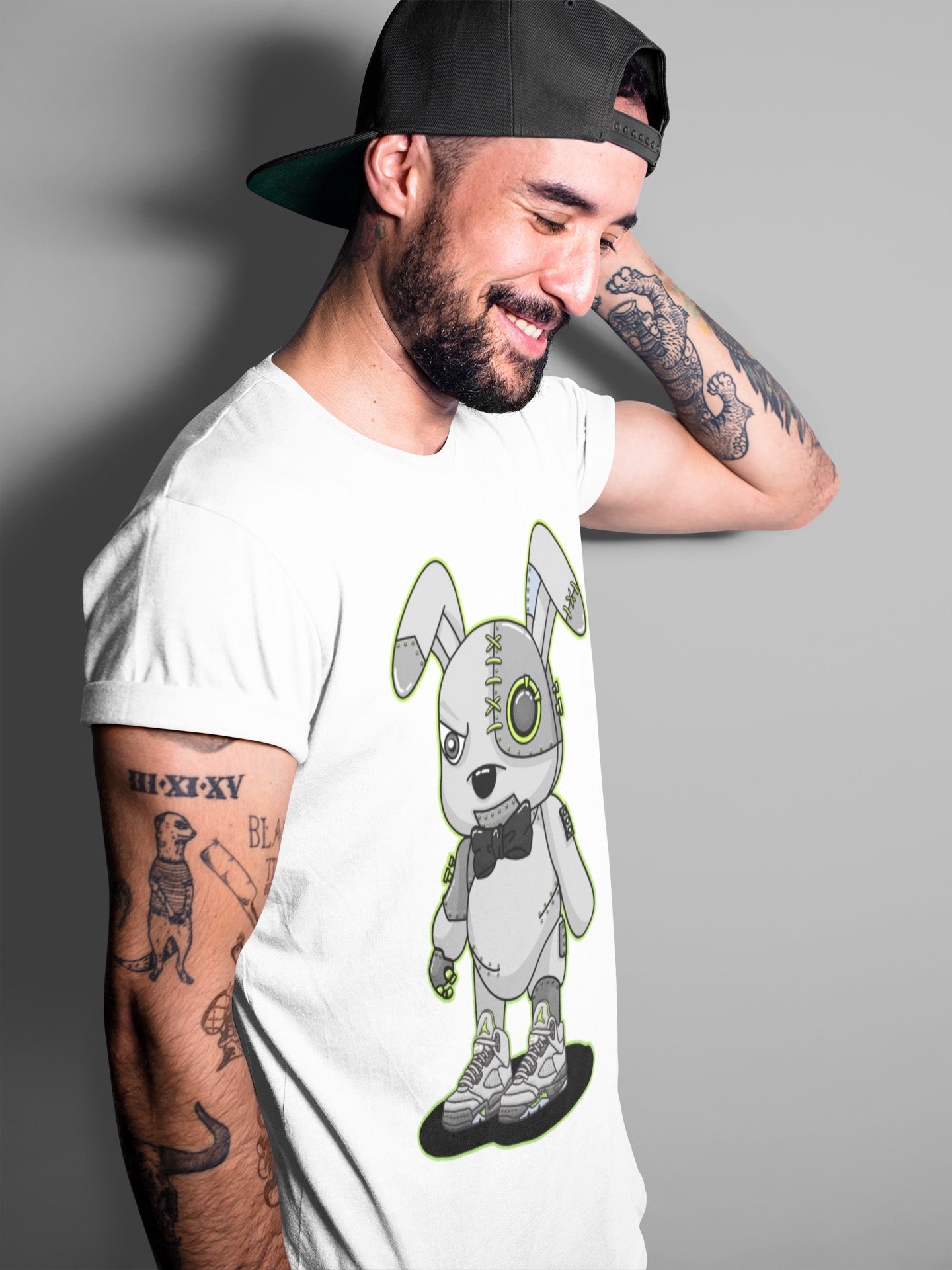 Cyborg Bunny Unisex Tops - Air Jordan 5 Green Bean