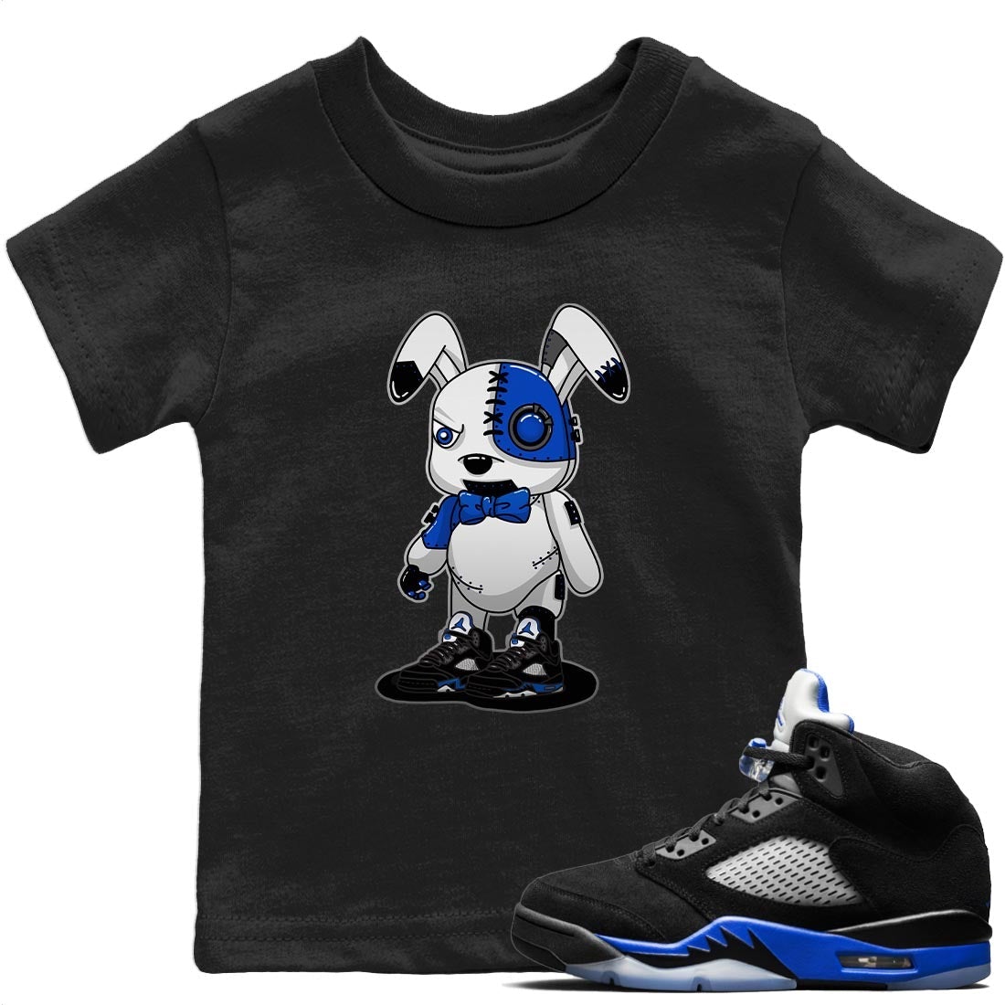 Cyborg Bunny Kids Tops - Air Jordan 5 Racer Blue