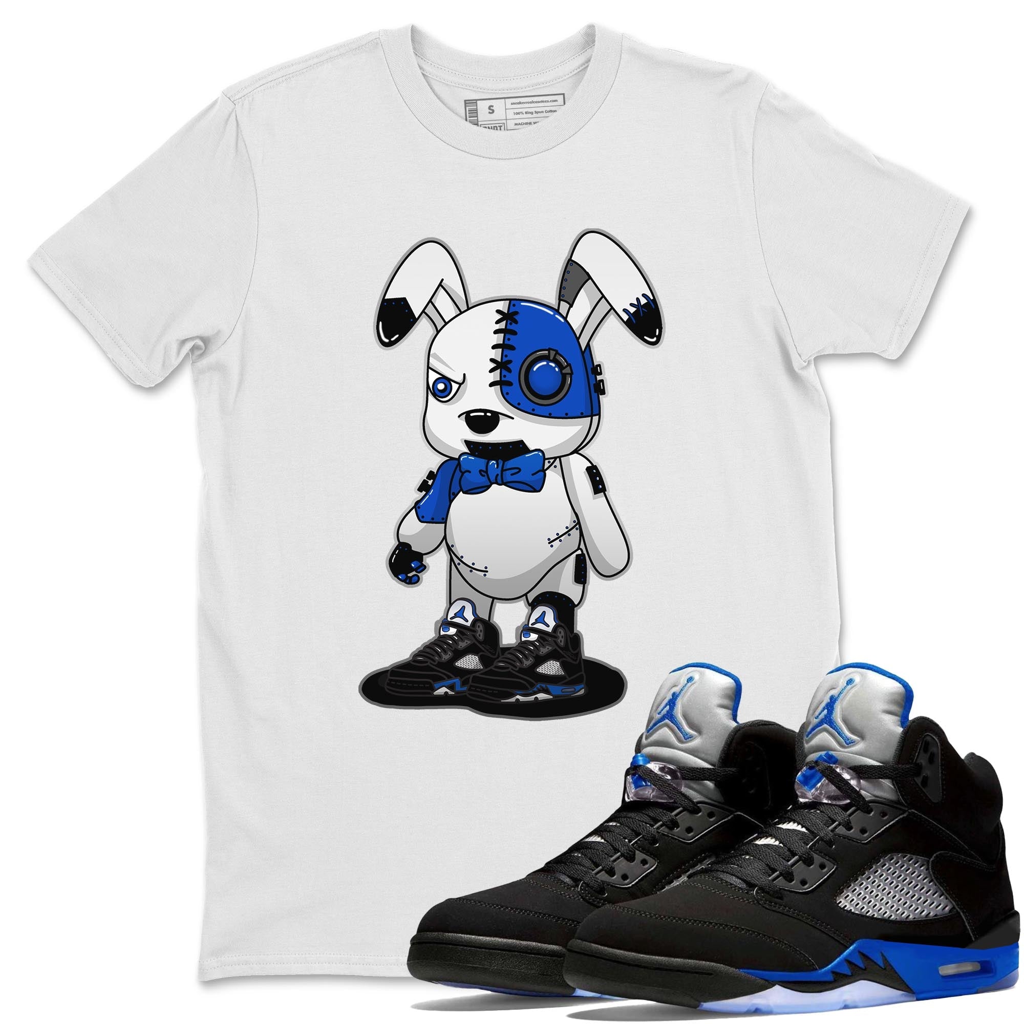 Cyborg Bunny Unisex Tops - Air Jordan 5 Racer Blue