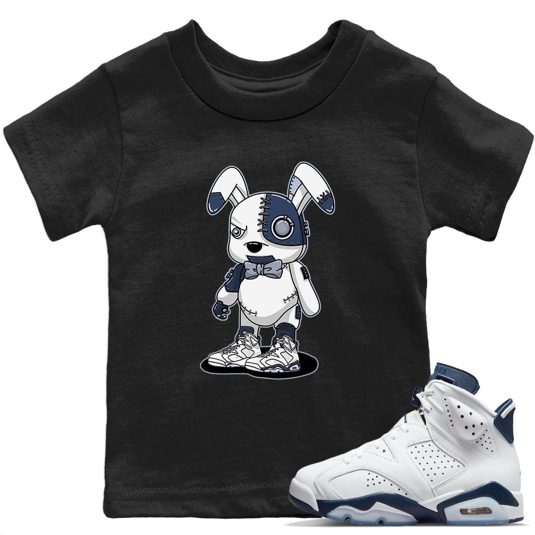 Cyborg Bunny Kids Tops - Air Jordan 6 Midnight Navy