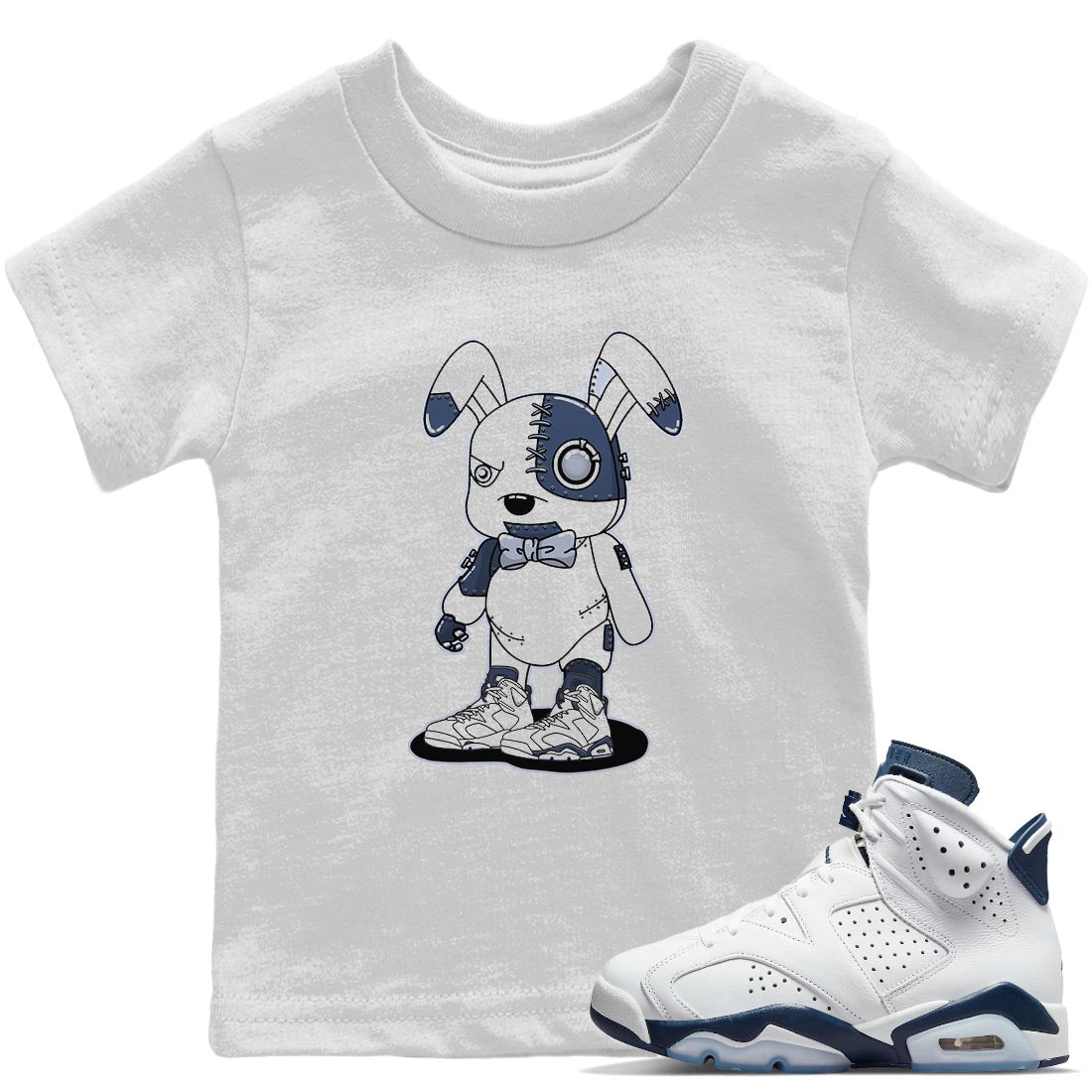 Cyborg Bunny Kids Tops - Air Jordan 6 Midnight Navy