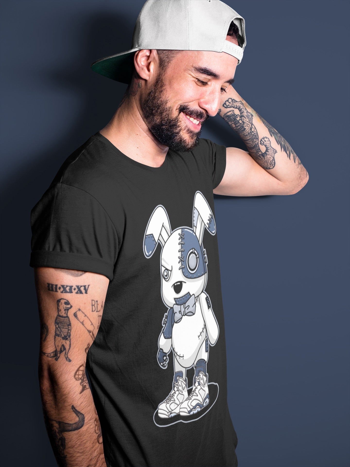 Cyborg Bunny Unisex Tops - Air Jordan 6 Midnight Navy