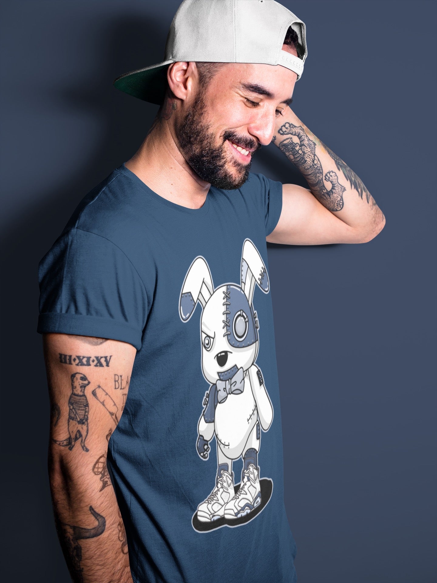 Cyborg Bunny Unisex Tops - Air Jordan 6 Midnight Navy