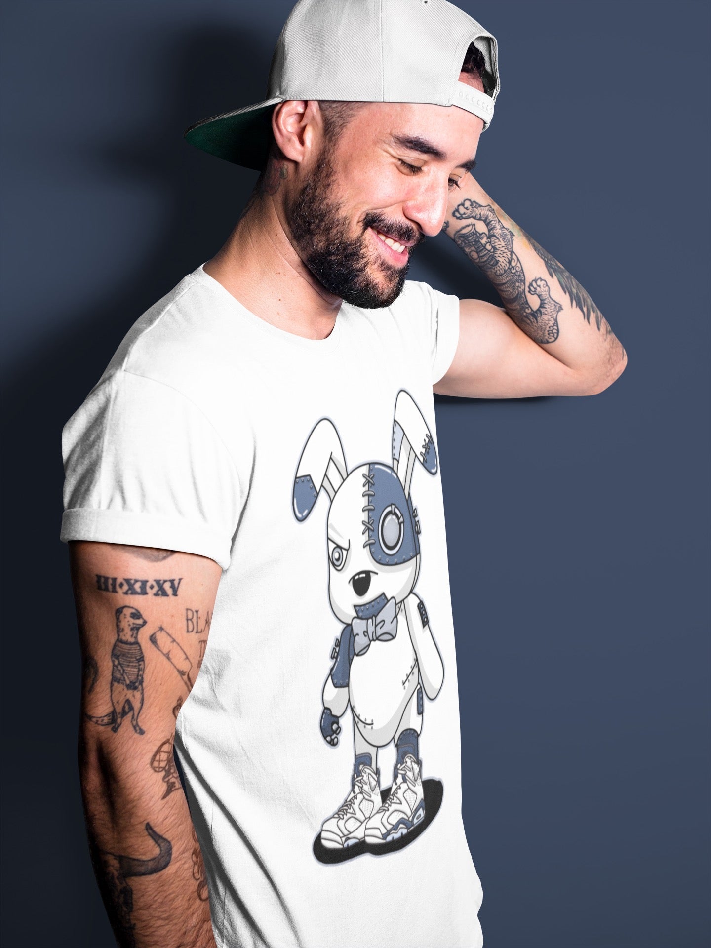 Cyborg Bunny Unisex Tops - Air Jordan 6 Midnight Navy