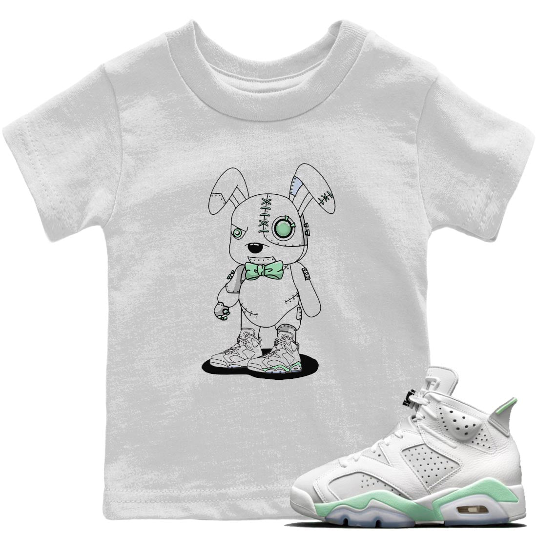 Cyborg Bunny Kids Tops - Air Jordan 6 Mint Foam