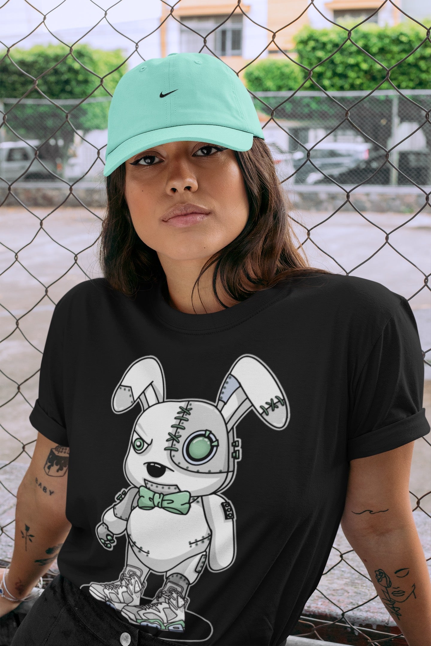 Cyborg Bunny Unisex Tops - Air Jordan 6 Mint Foam
