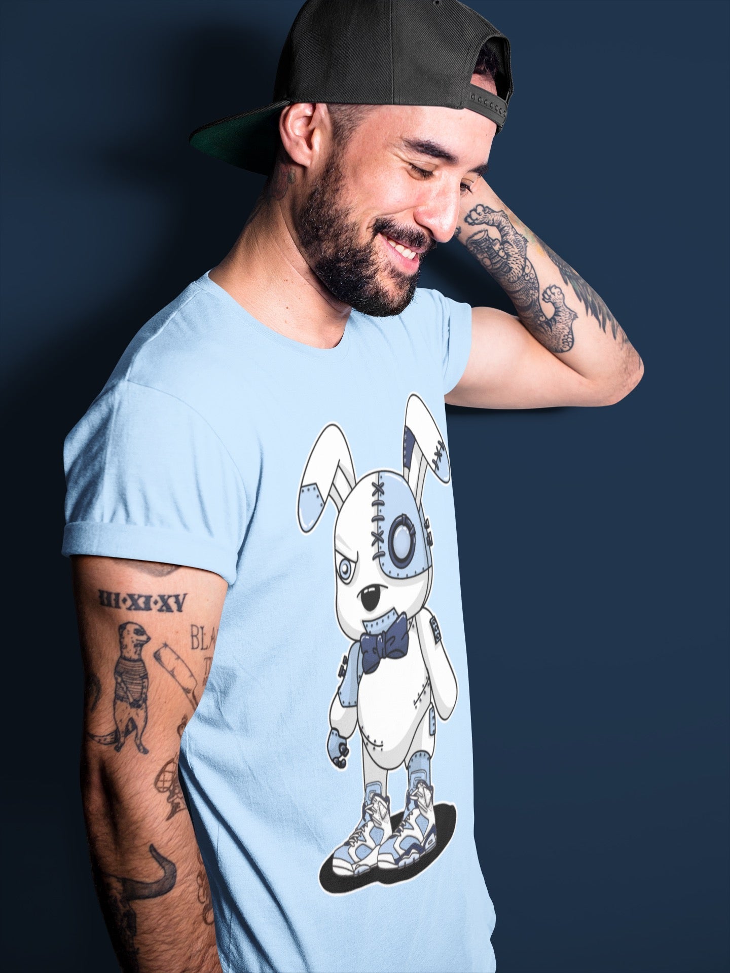 Cyborg Bunny Unisex Tops - Air Jordan 6 UNC
