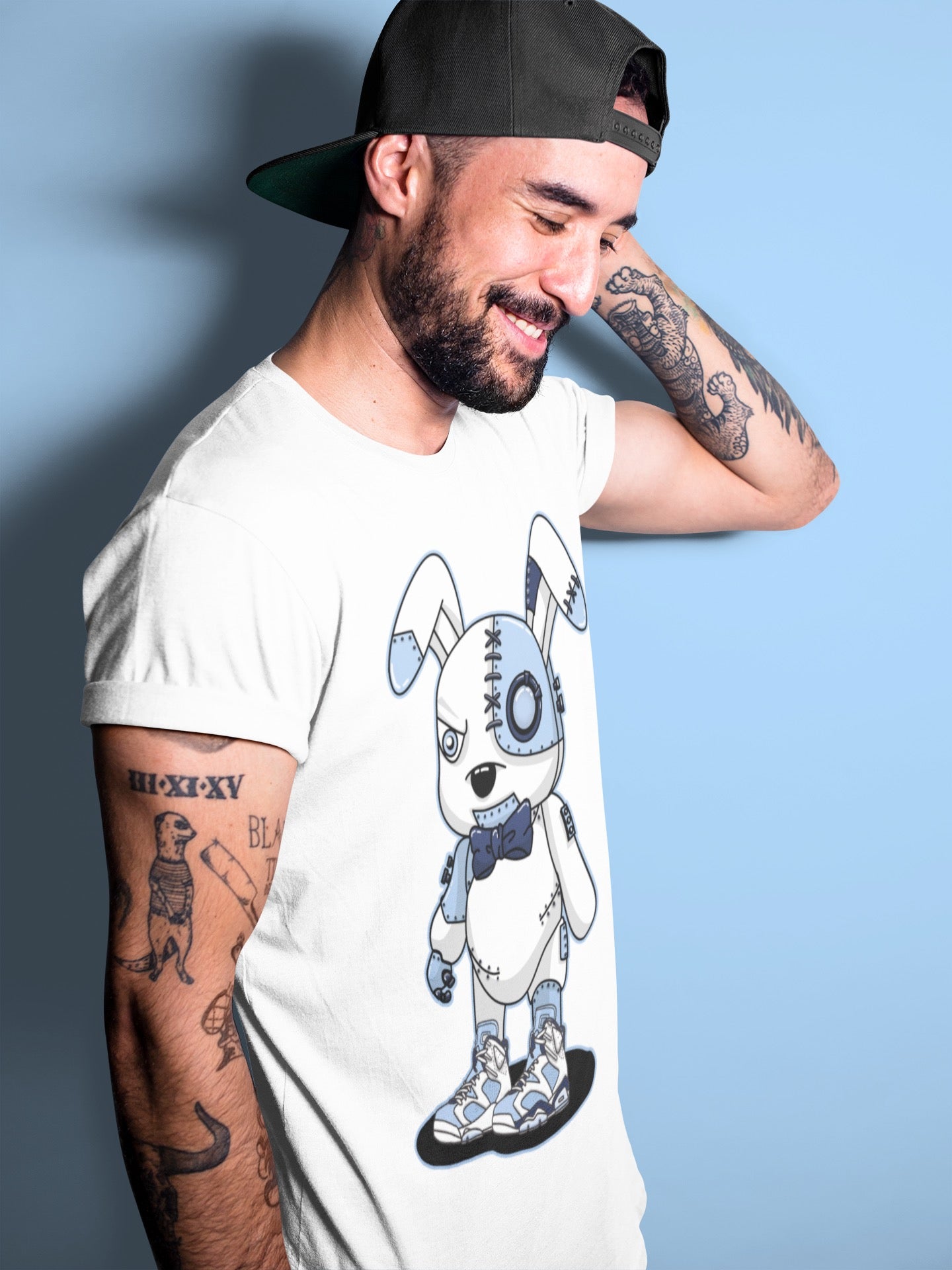 Cyborg Bunny Unisex Tops - Air Jordan 6 UNC