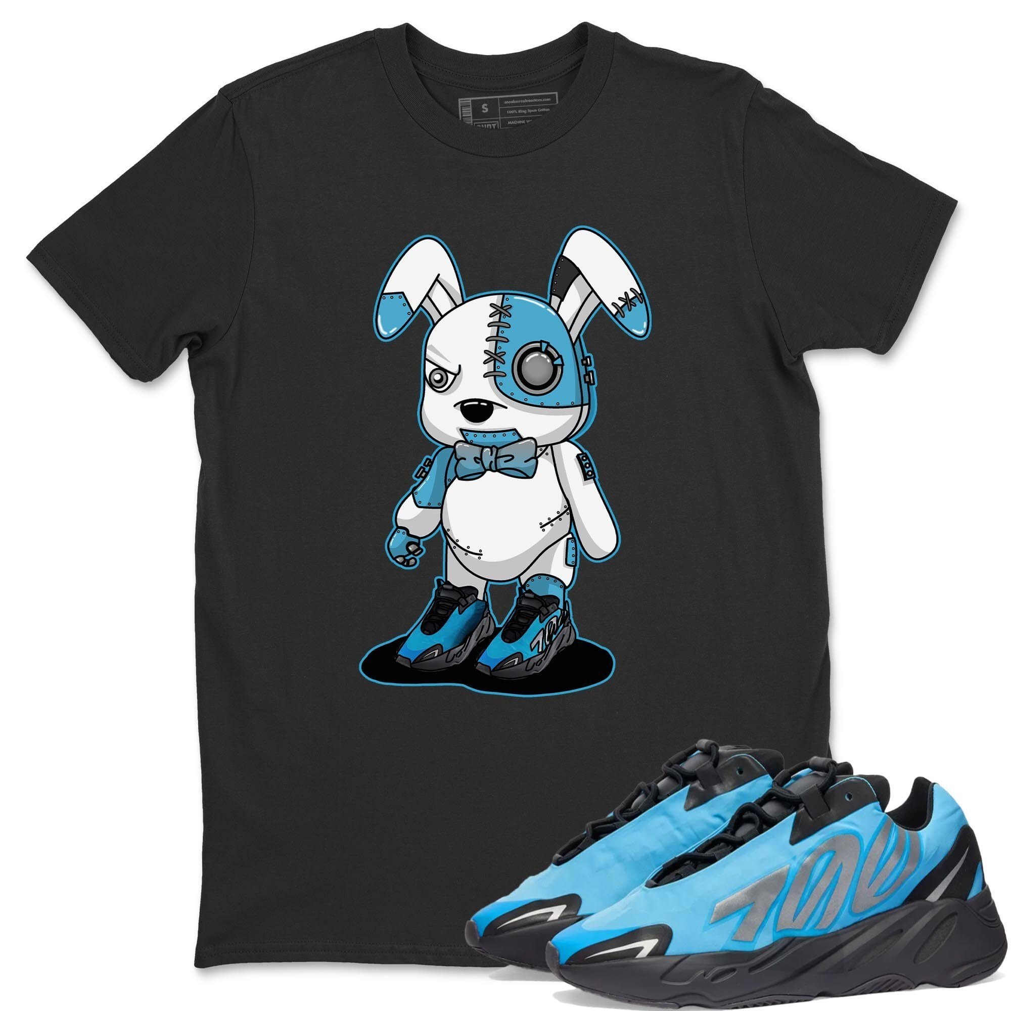 Cyborg Bunny Unisex Tops - Yeezy 700 Bright Cyan