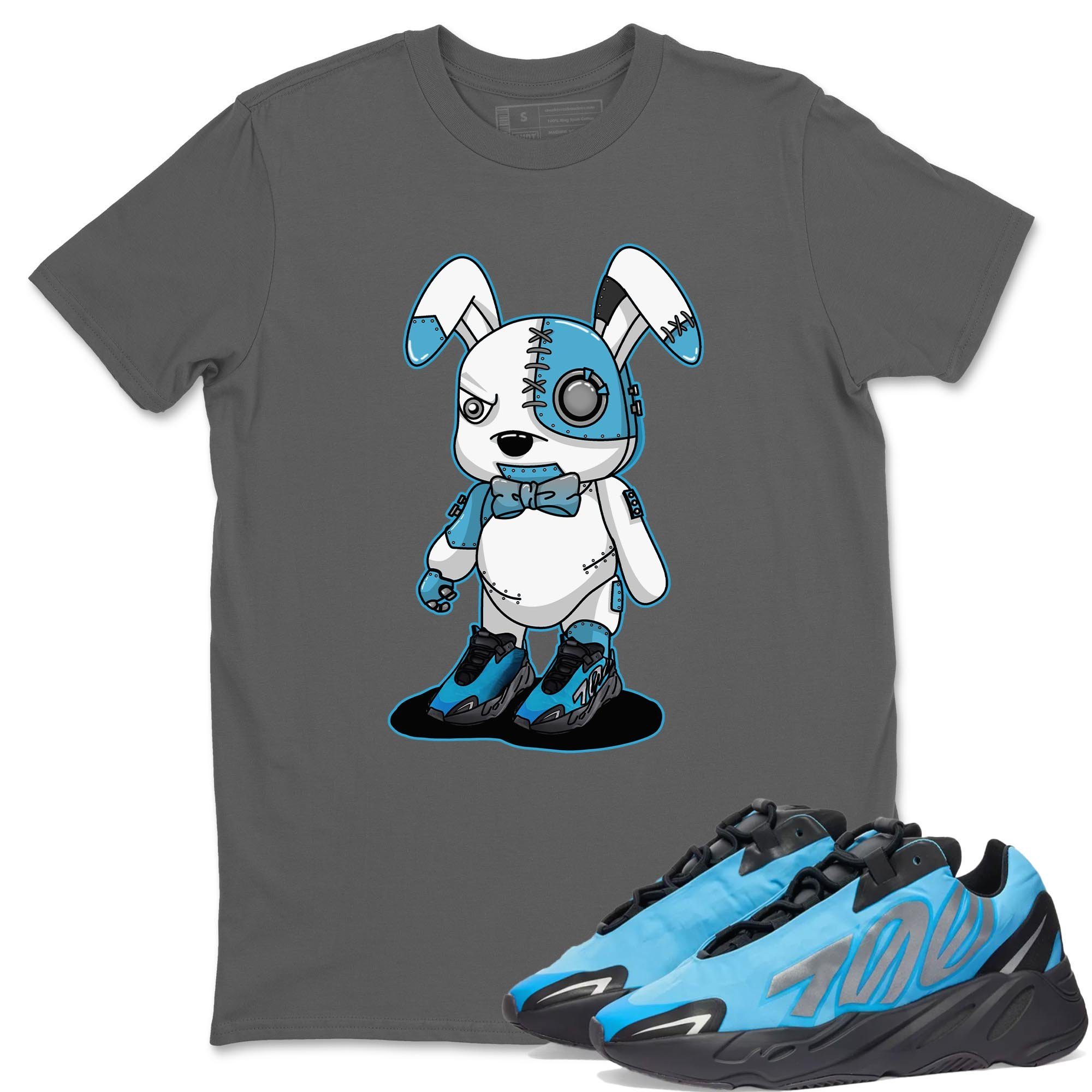 Cyborg Bunny Unisex Tops - Yeezy 700 Bright Cyan