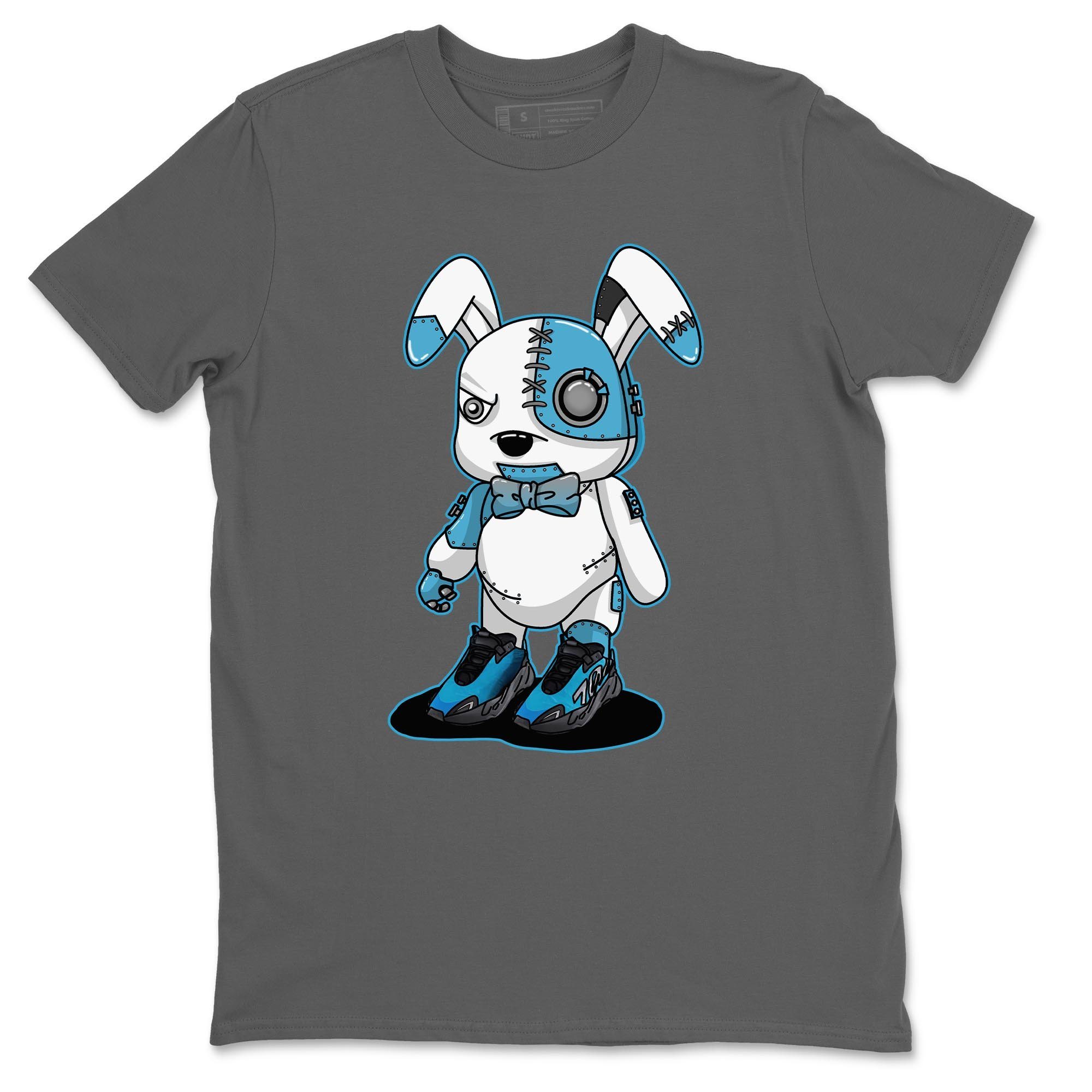 Cyborg Bunny Unisex Tops - Yeezy 700 Bright Cyan