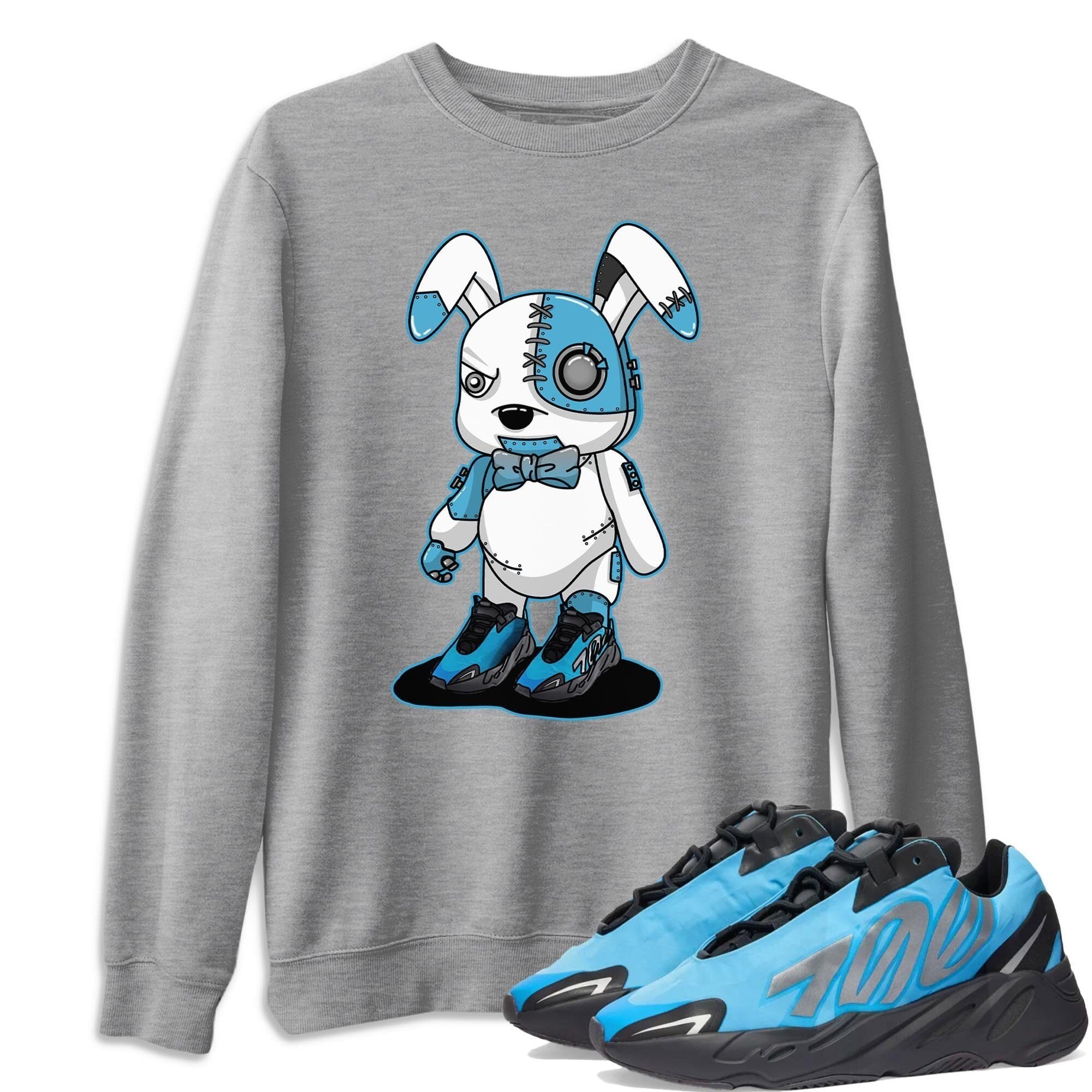 Cyborg Bunny Unisex Tops - Yeezy 700 Bright Cyan