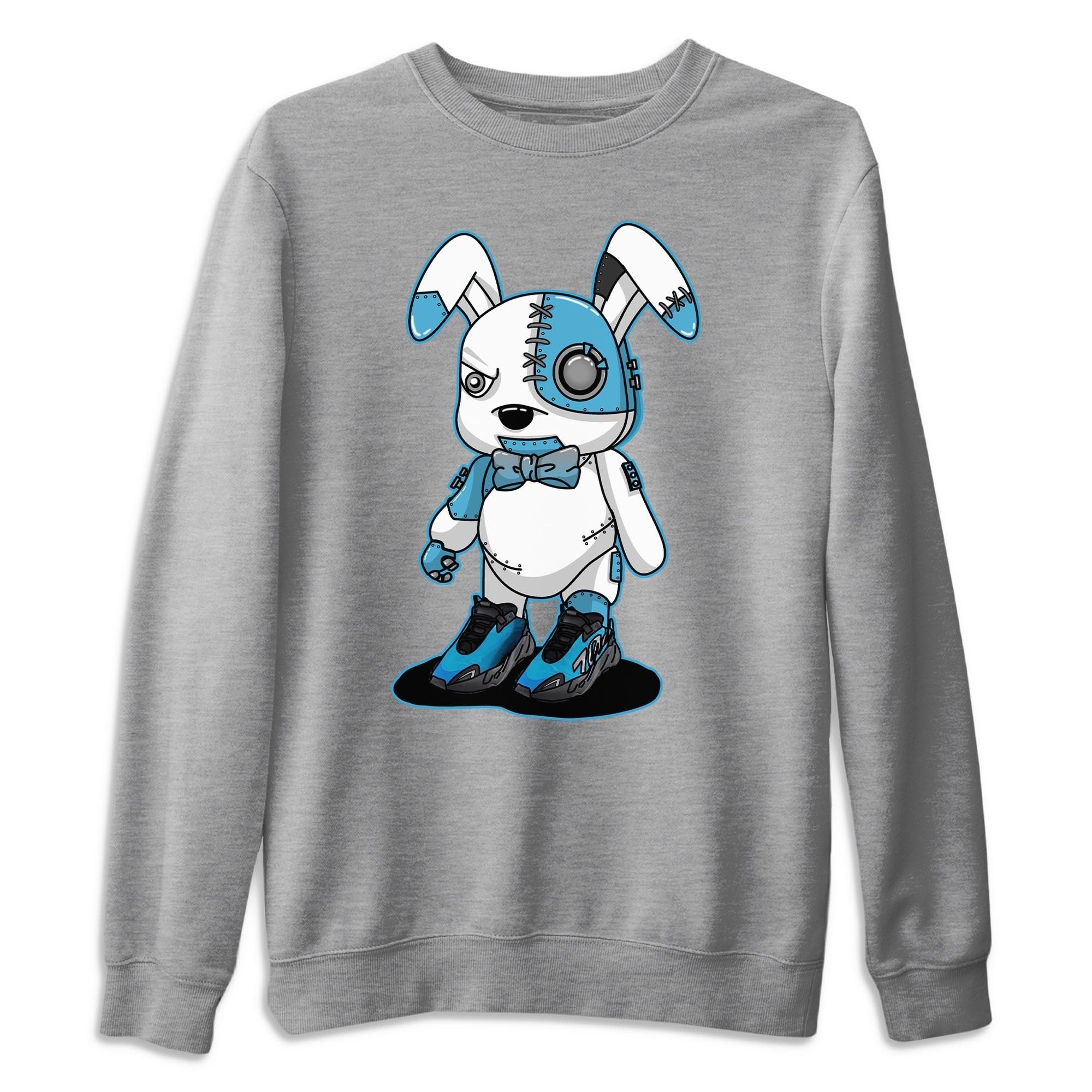 Cyborg Bunny Unisex Tops - Yeezy 700 Bright Cyan