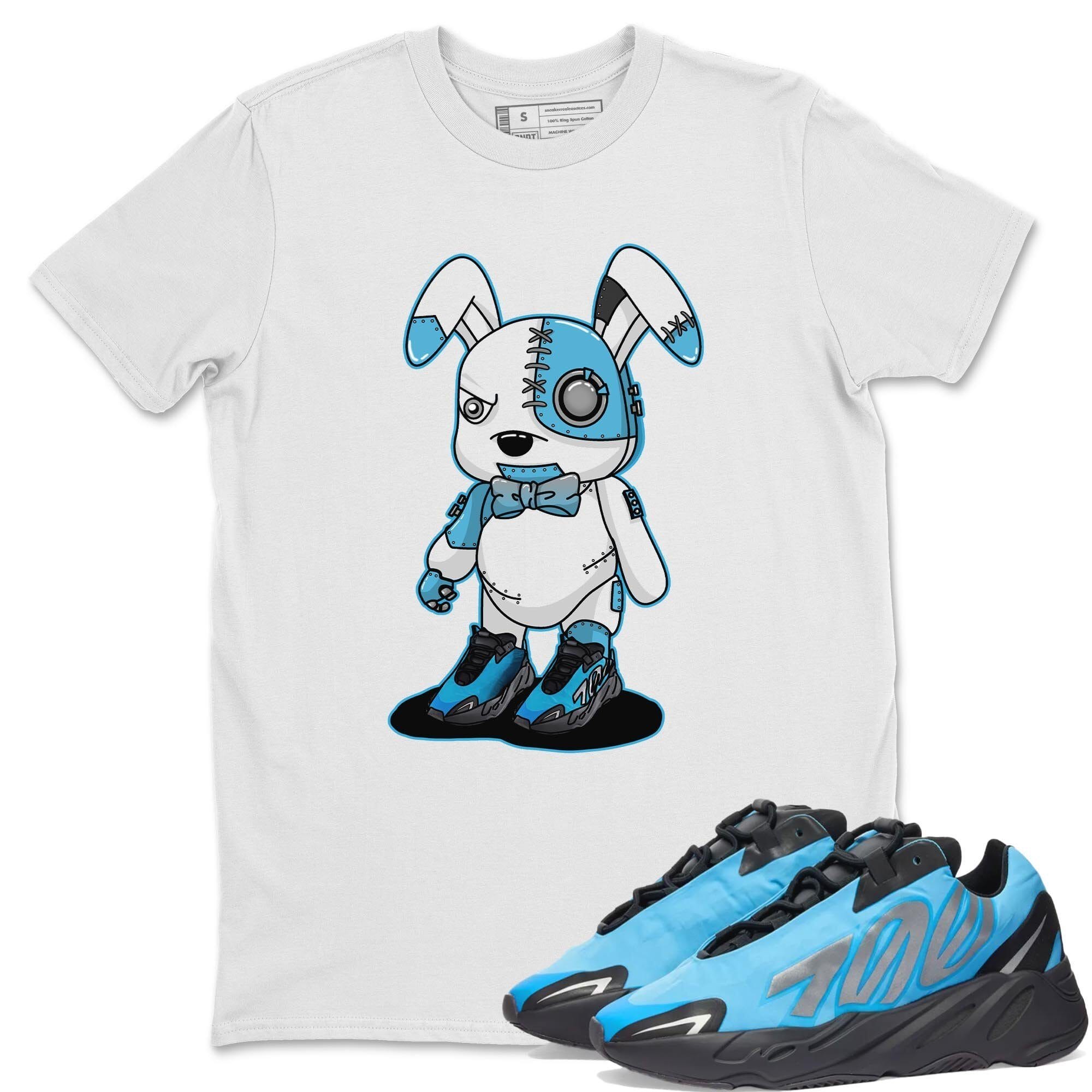 Cyborg Bunny Unisex Tops - Yeezy 700 Bright Cyan