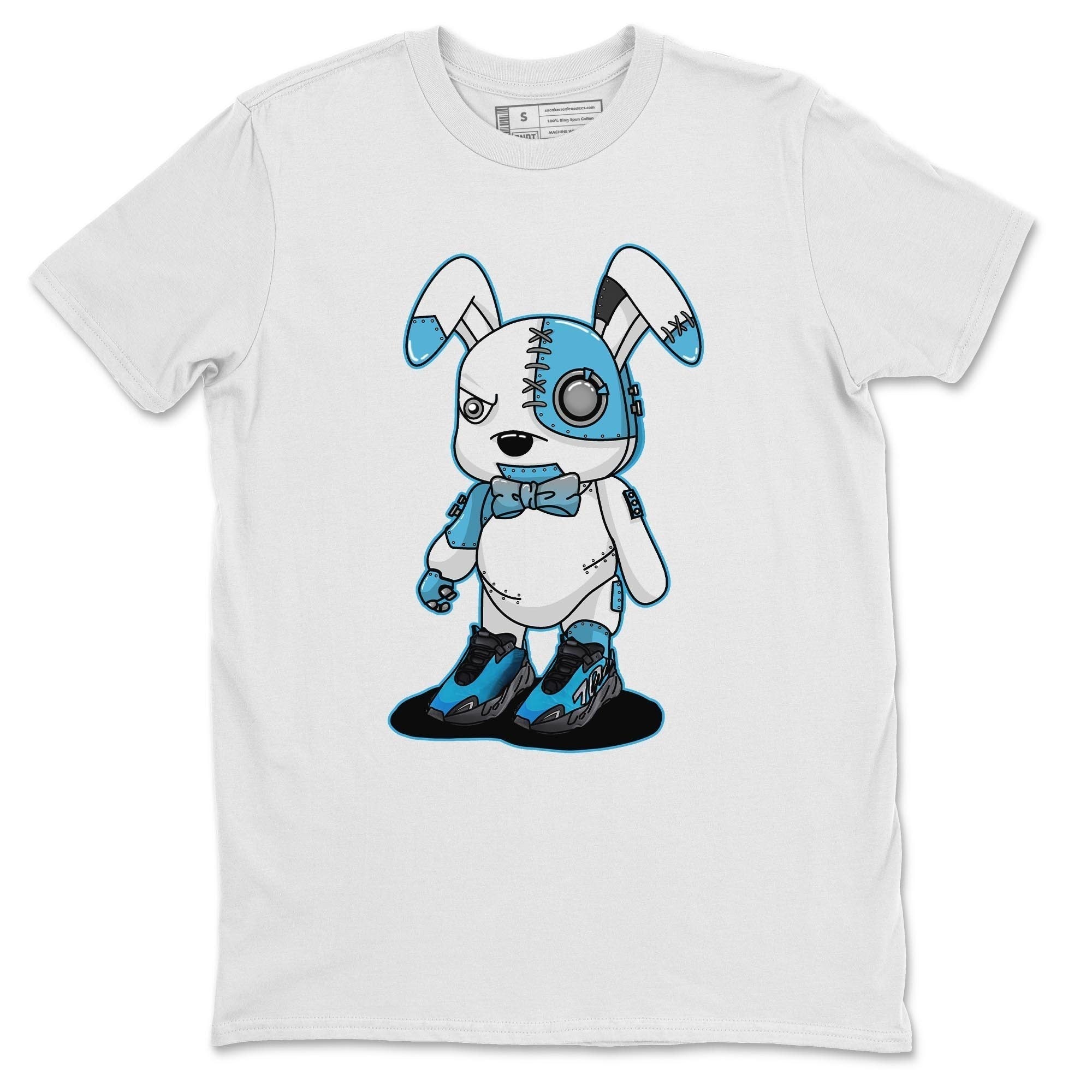 Cyborg Bunny Unisex Tops - Yeezy 700 Bright Cyan
