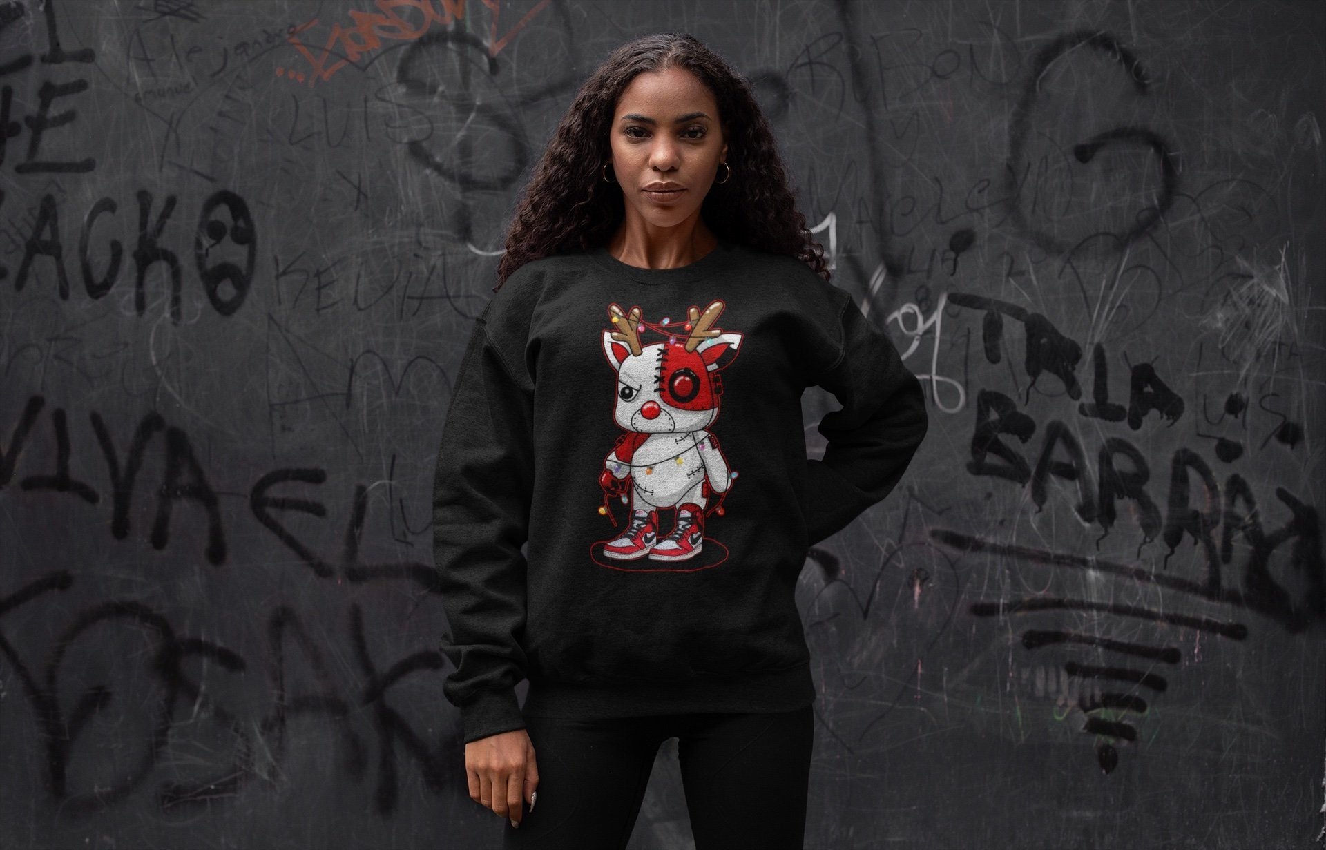 Cyborg Reindeer Unisex Tops - Air Jordan 1 Chicago