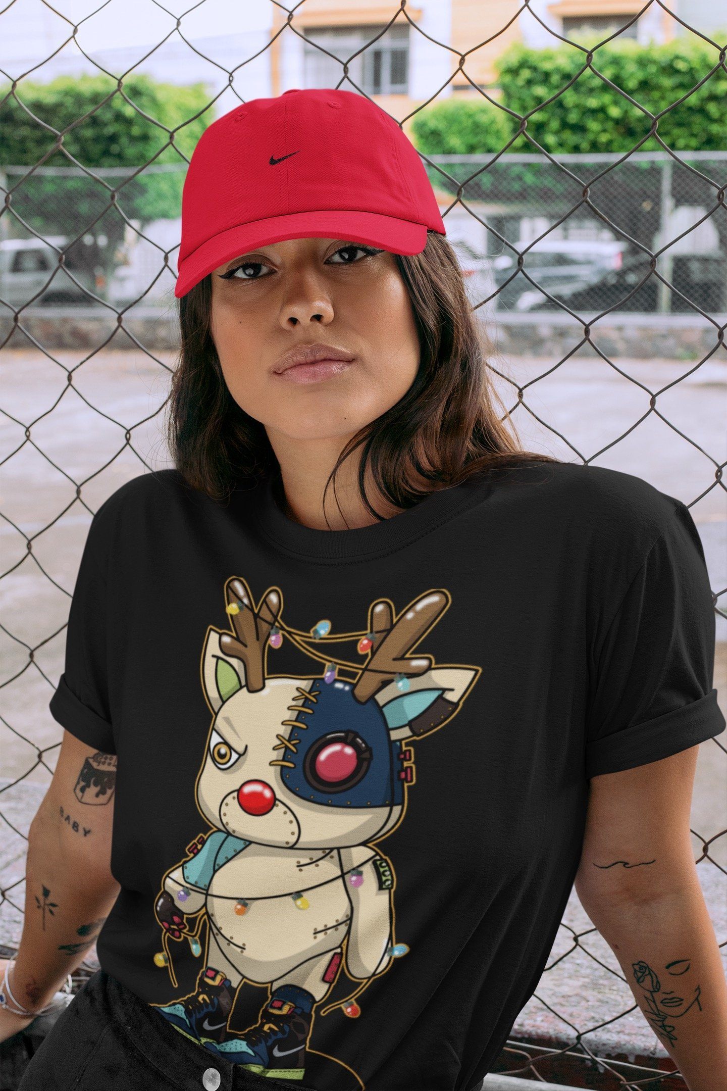 Cyborg Reindeer Unisex Tops - Air Jordan 1 Bio Hack