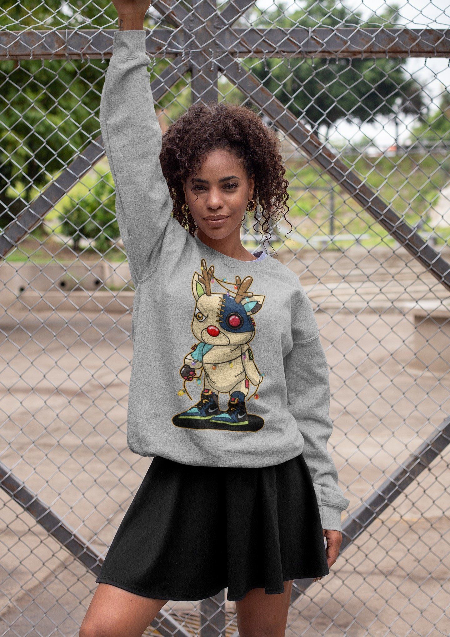 Cyborg Reindeer Unisex Tops - Air Jordan 1 Bio Hack