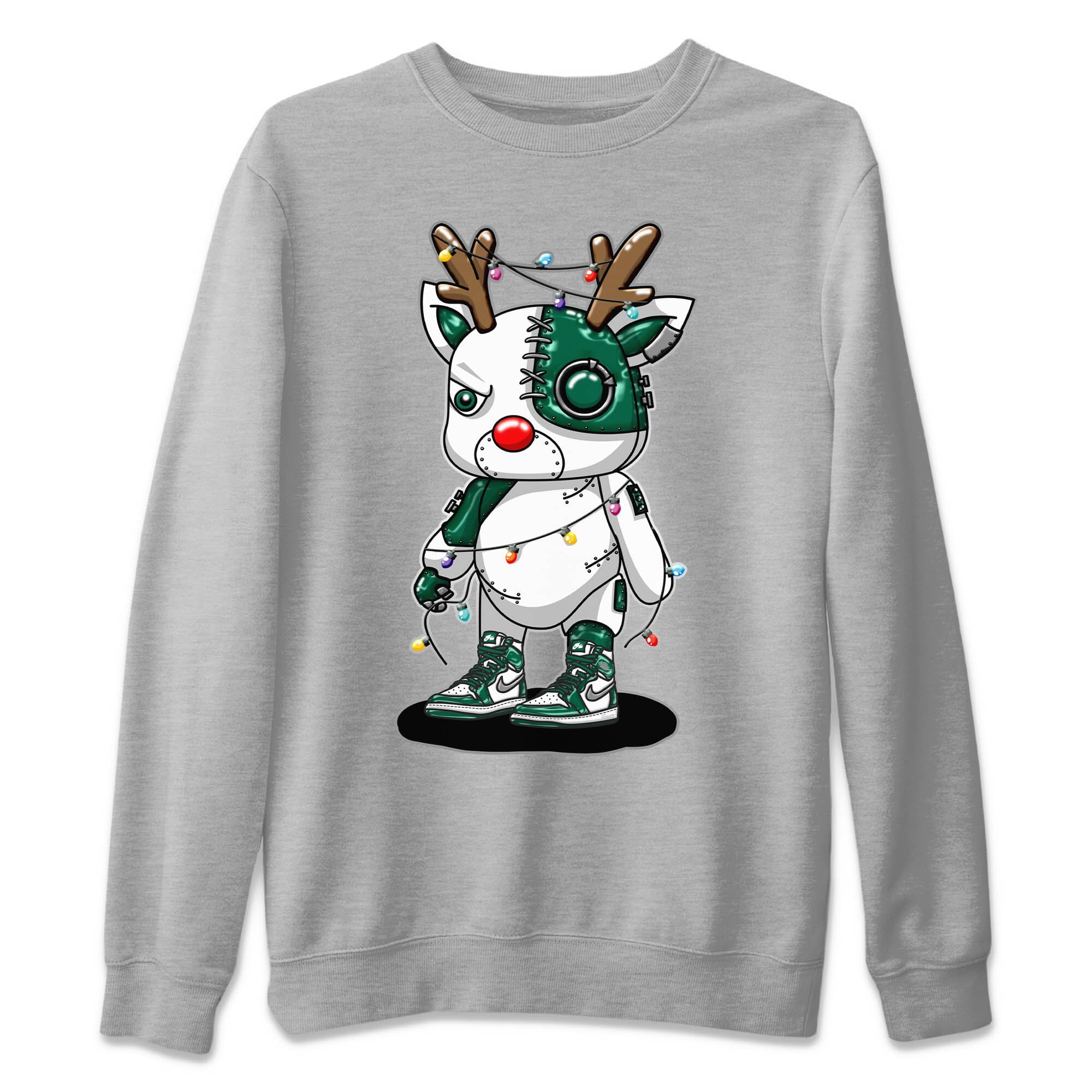 Cyborg Reindeer Unisex Tops - Air Jordan 1 Gorge Green