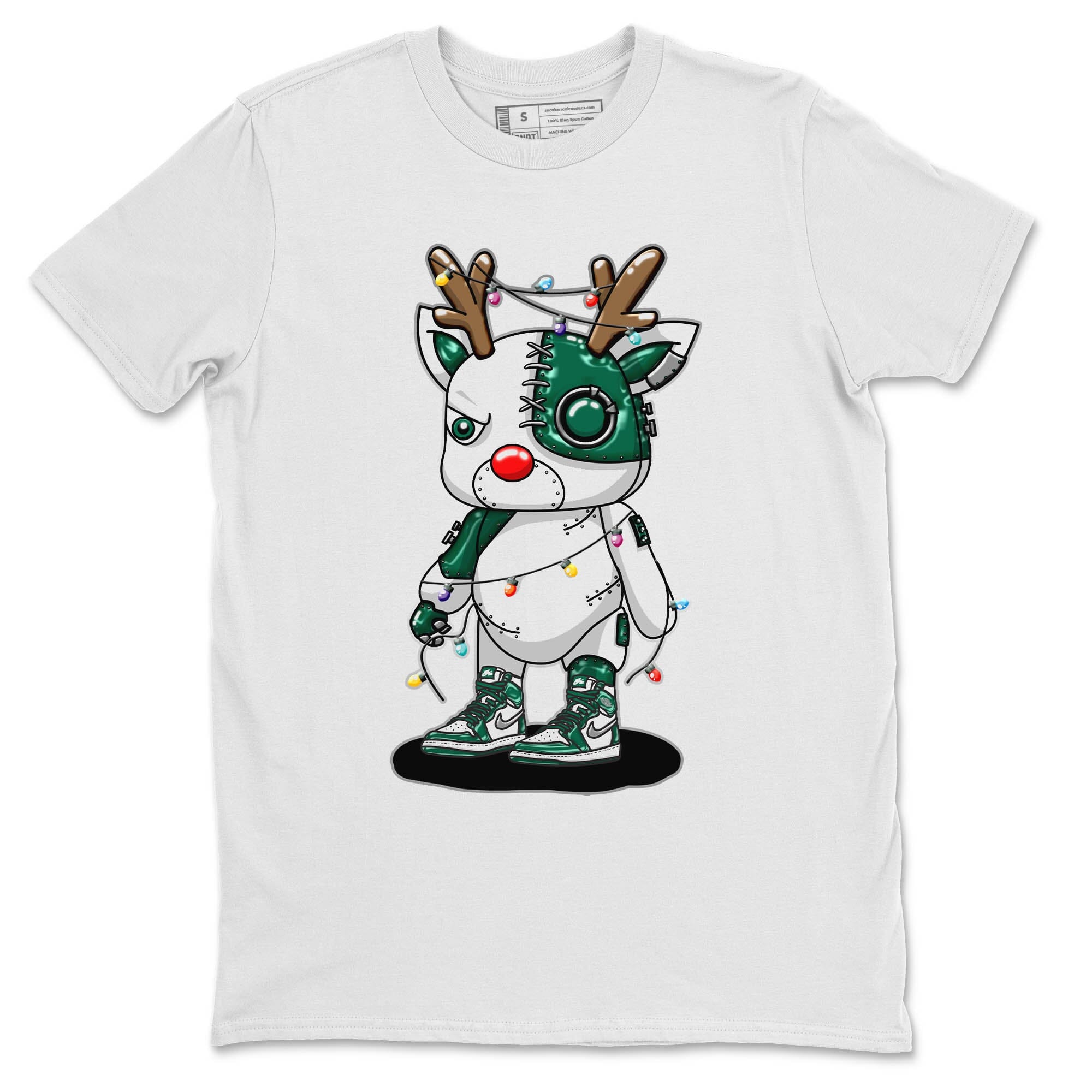 Cyborg Reindeer Unisex Tops - Air Jordan 1 Gorge Green