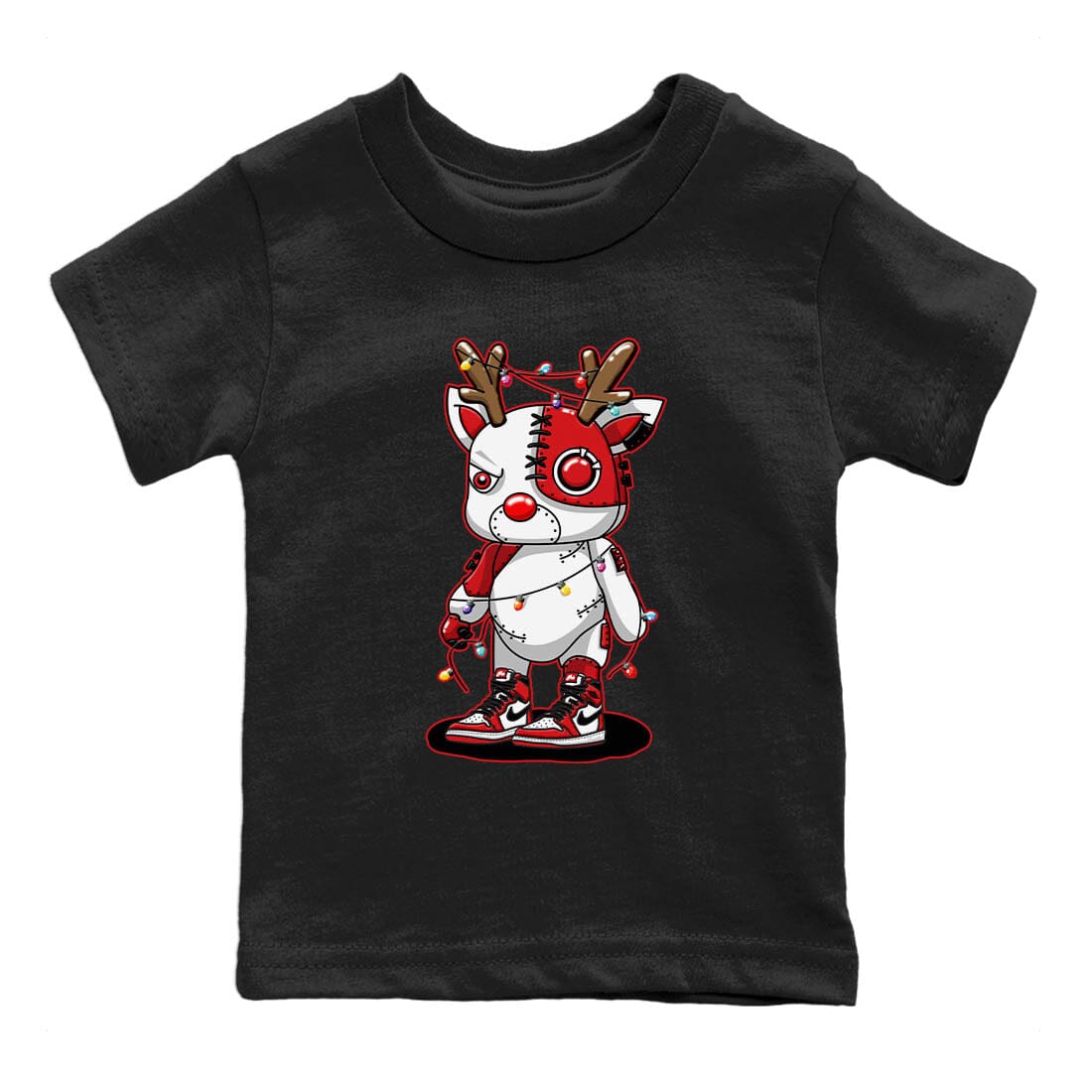 Cyborg Reindeer Kids Tops - Air Jordan 1 Lost & Found