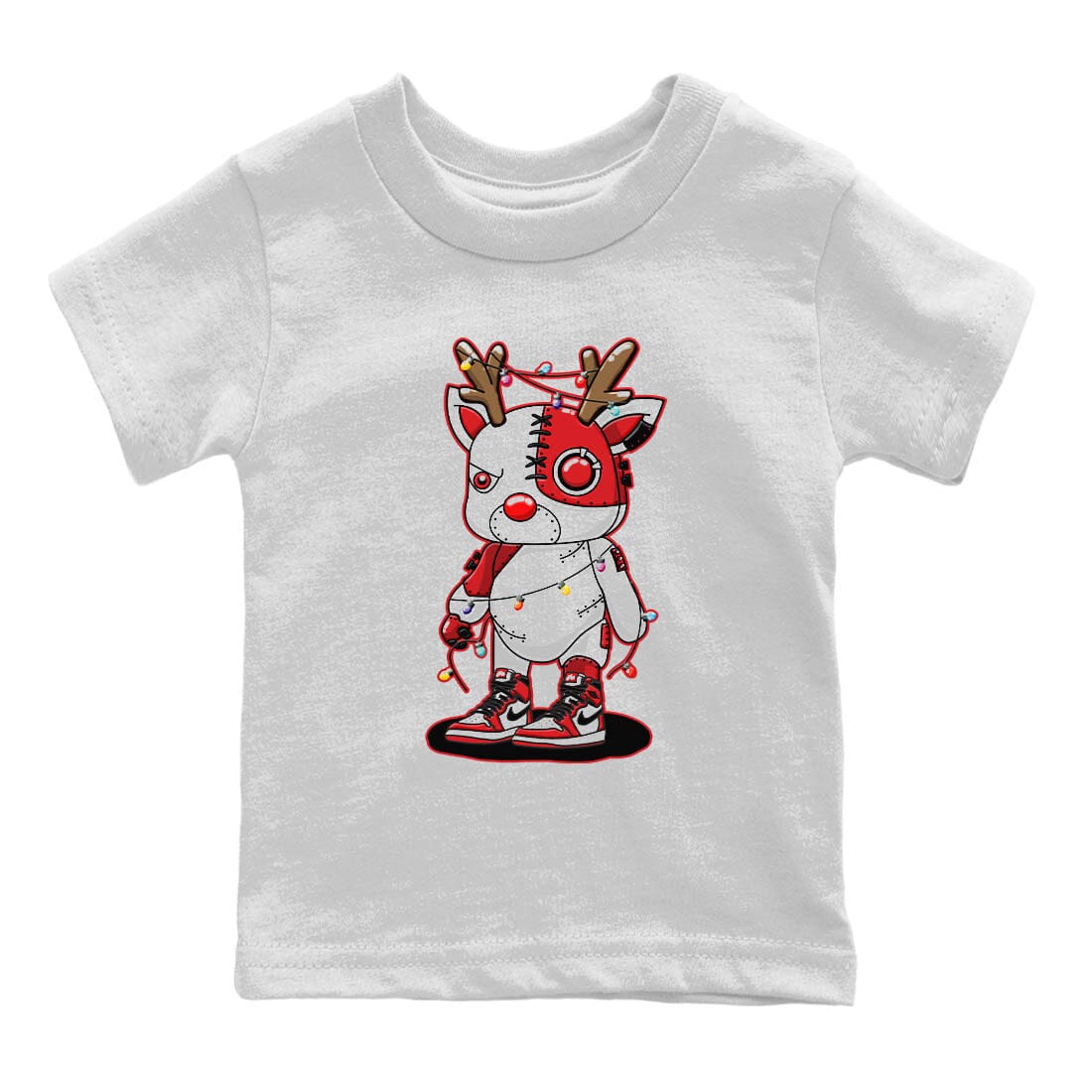 Cyborg Reindeer Kids Tops - Air Jordan 1 Lost & Found