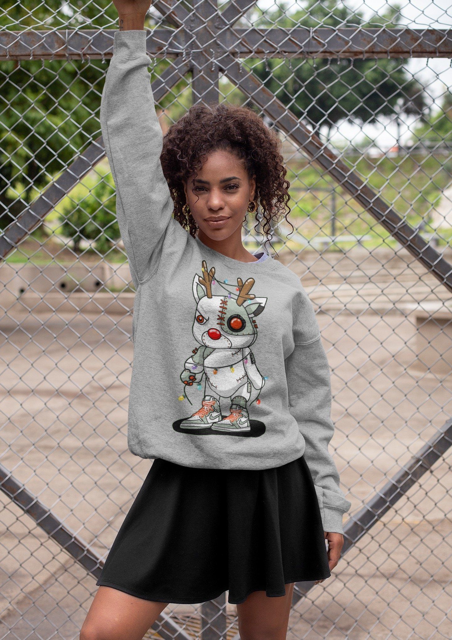Cyborg Reindeer Unisex Tops - Air Jordan 1 Seafoam
