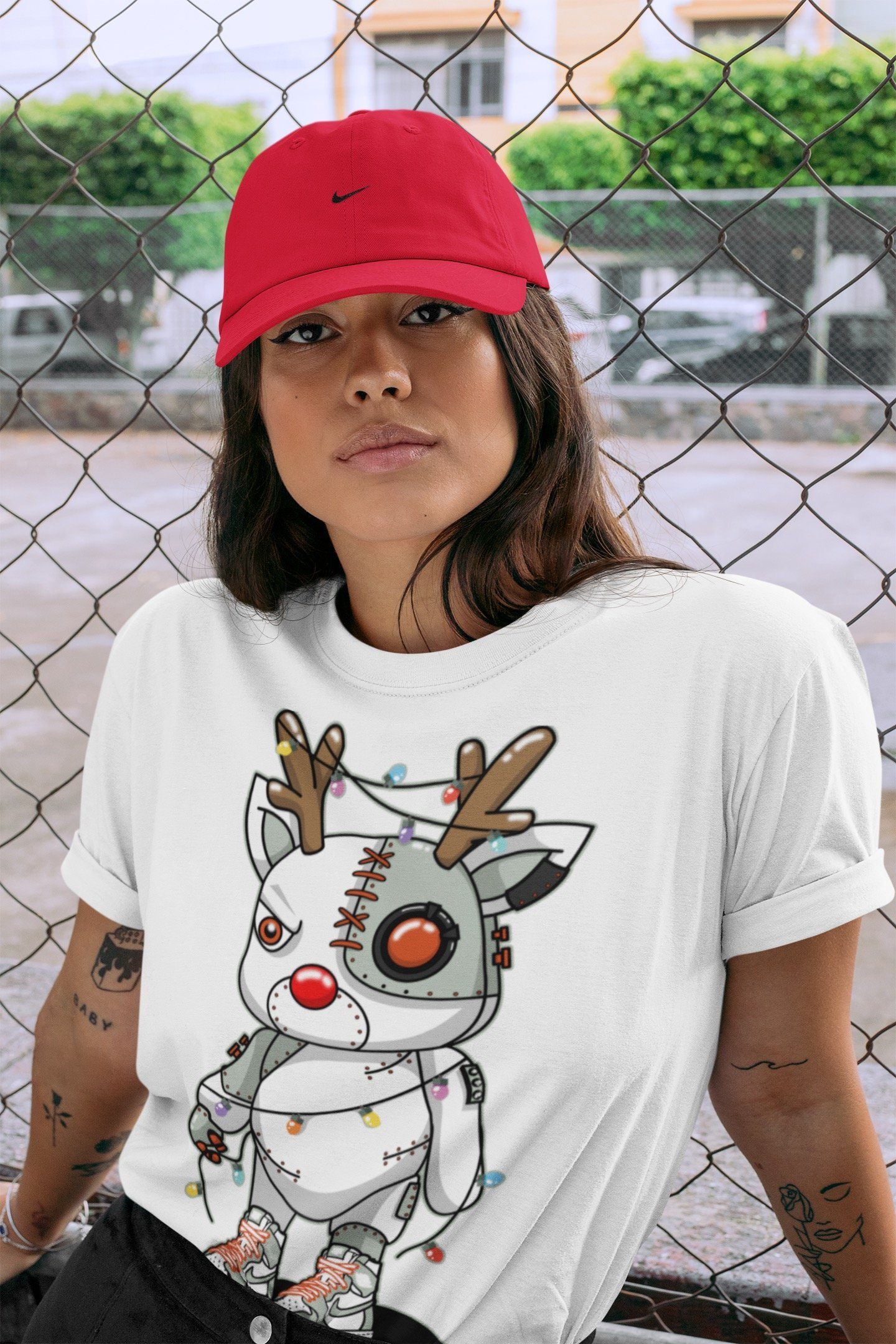 Cyborg Reindeer Unisex Tops - Air Jordan 1 Seafoam