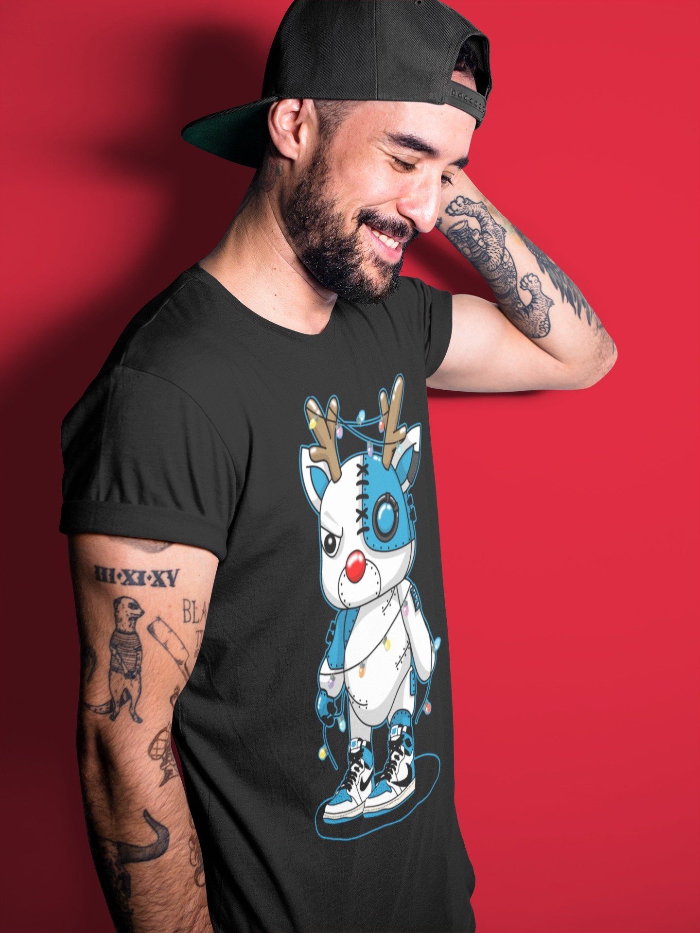 Cyborg Reindeer Unisex Tops - Air Jordan 1 Travis Scott