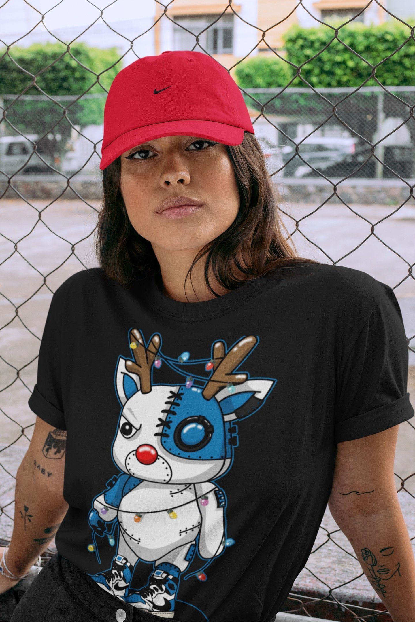 Cyborg Reindeer Unisex Tops - Air Jordan 1 Travis Scott