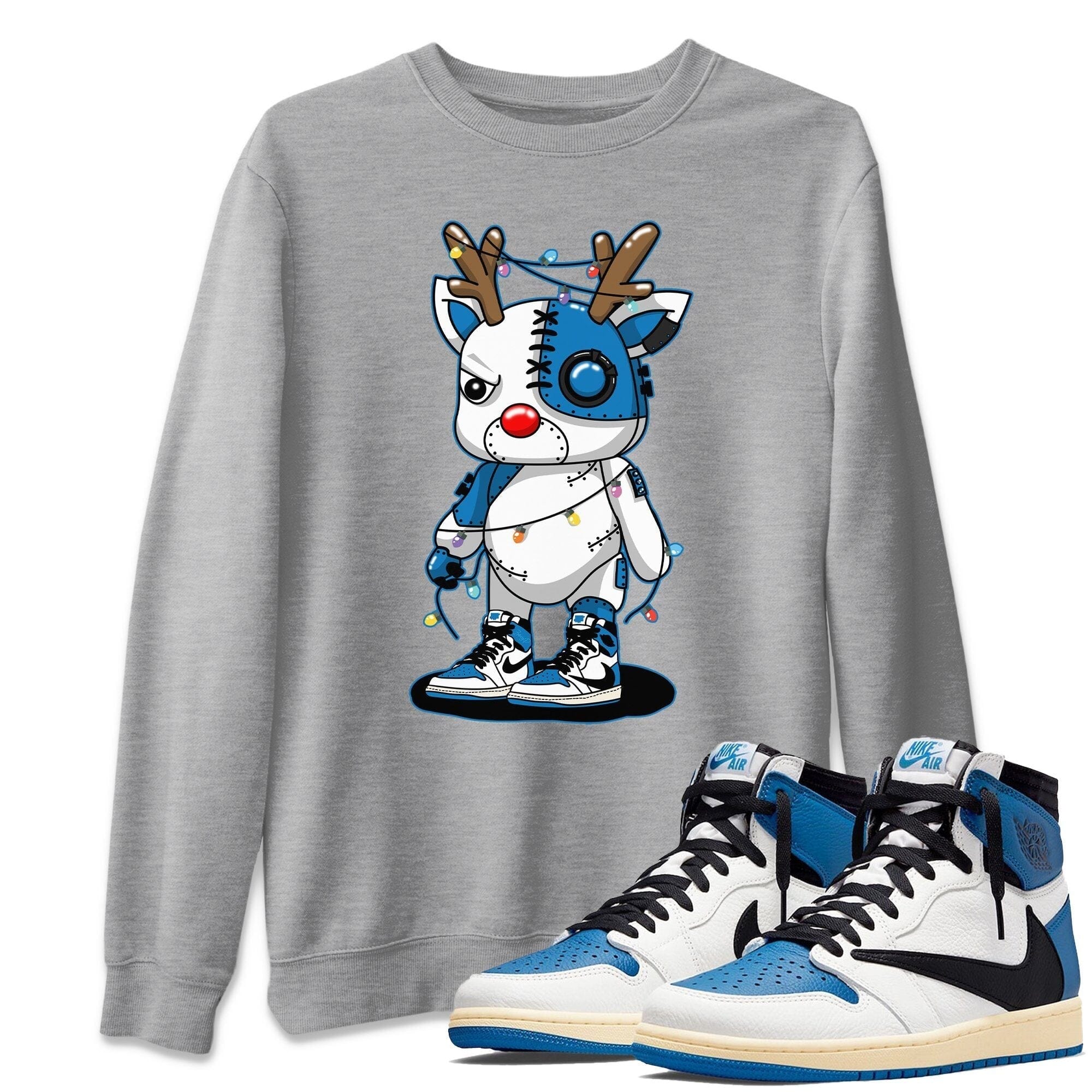 Cyborg Reindeer Unisex Tops - Air Jordan 1 Travis Scott