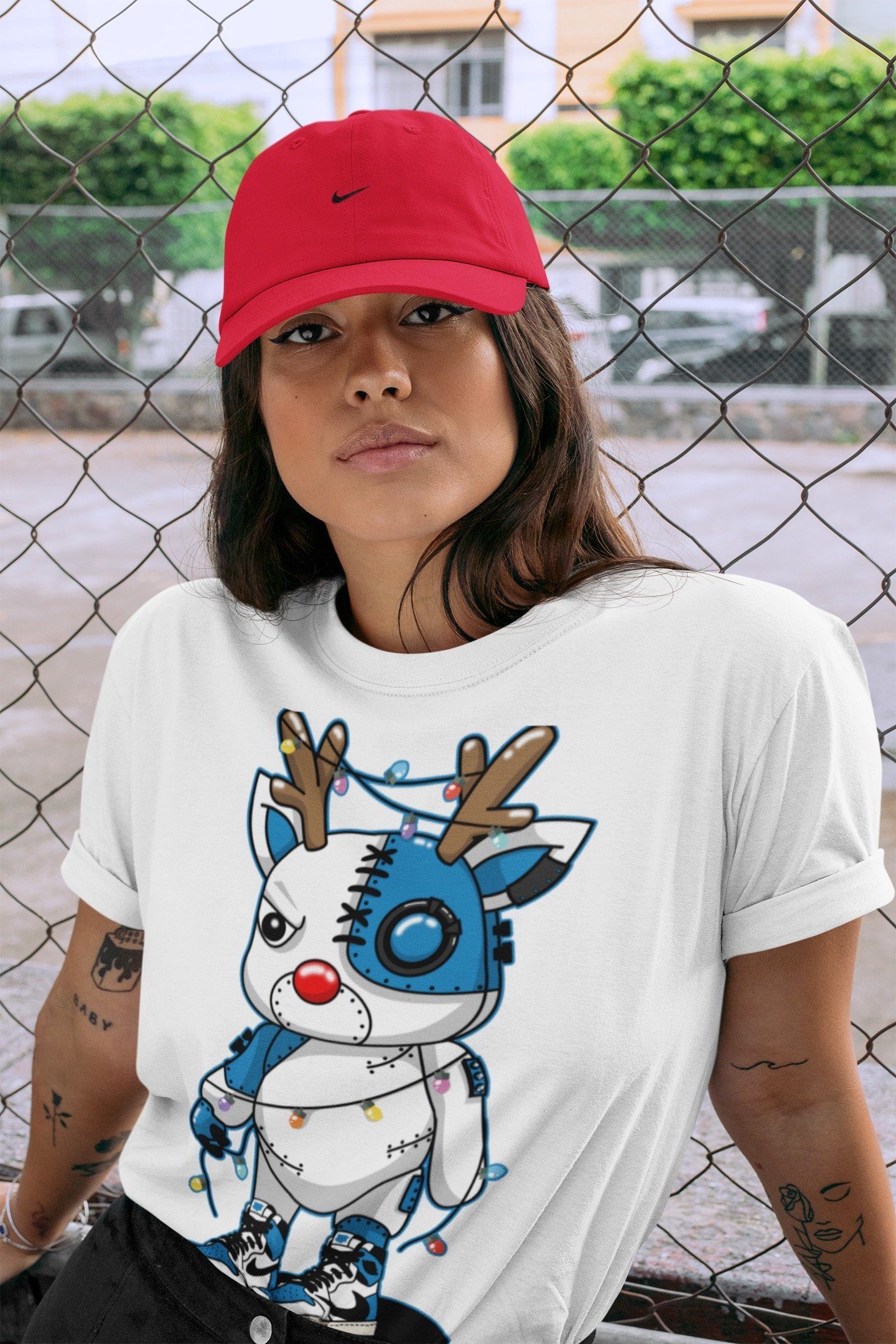 Cyborg Reindeer Unisex Tops - Air Jordan 1 Travis Scott