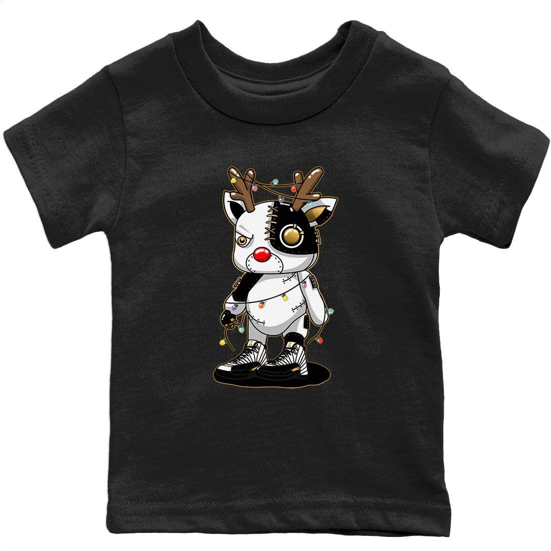 Cyborg Reindeer Kids Tops - Air Jordan 12 Royalty