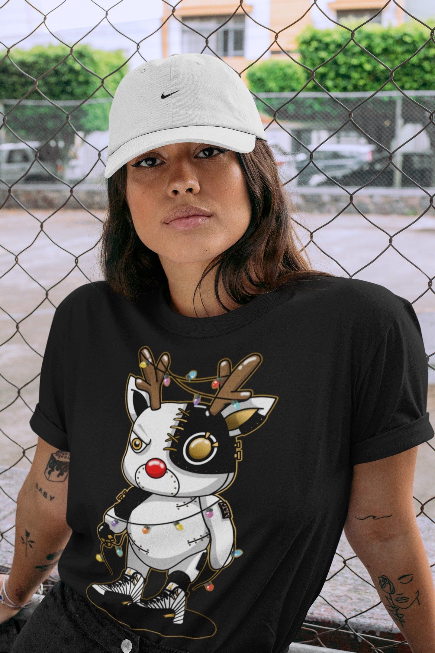 Cyborg Reindeer Unisex Tops - Air Jordan 12 Royalty