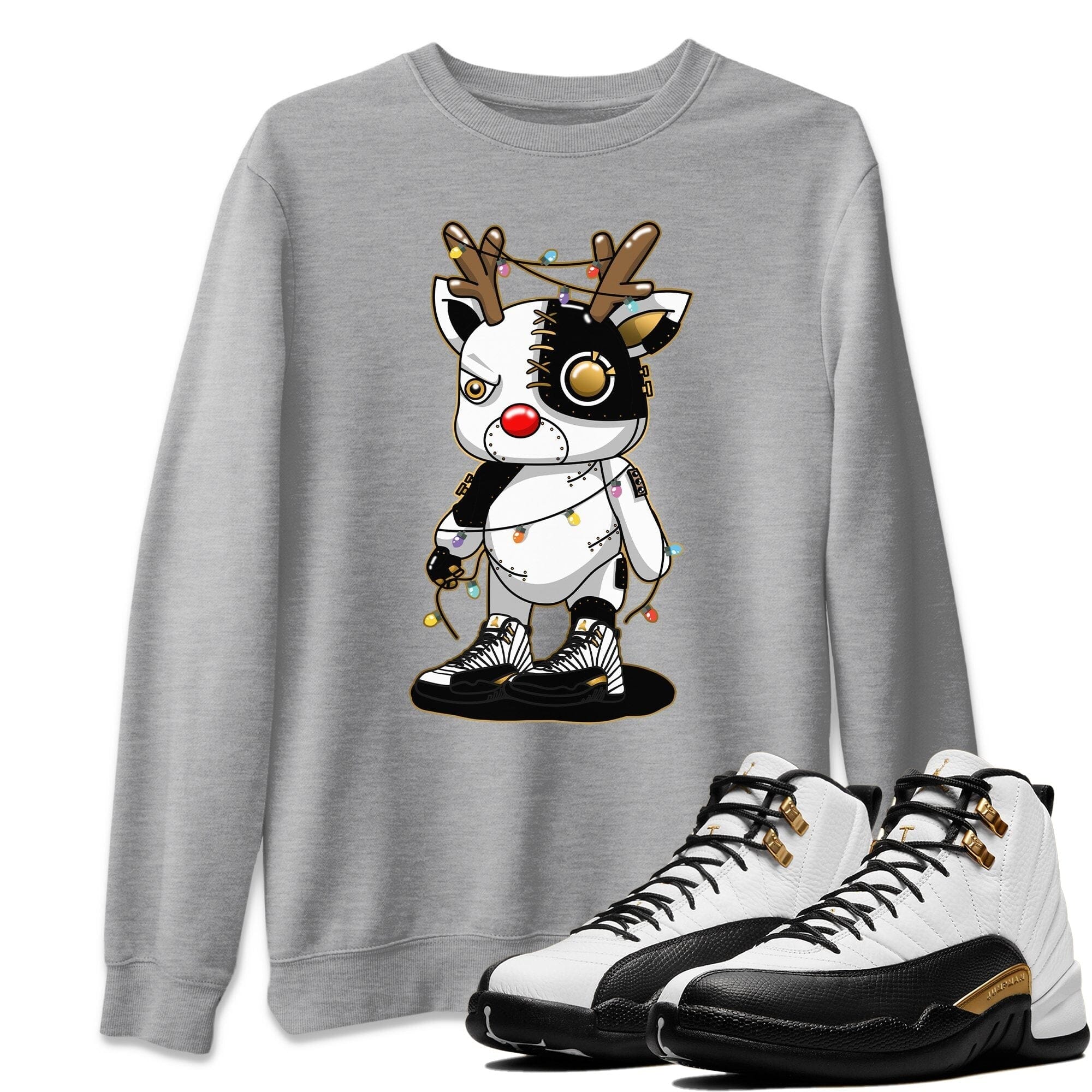 Cyborg Reindeer Unisex Tops - Air Jordan 12 Royalty