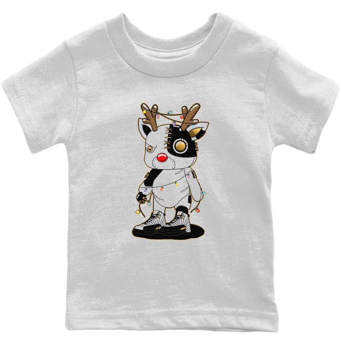 Cyborg Reindeer Kids Tops - Air Jordan 12 Royalty