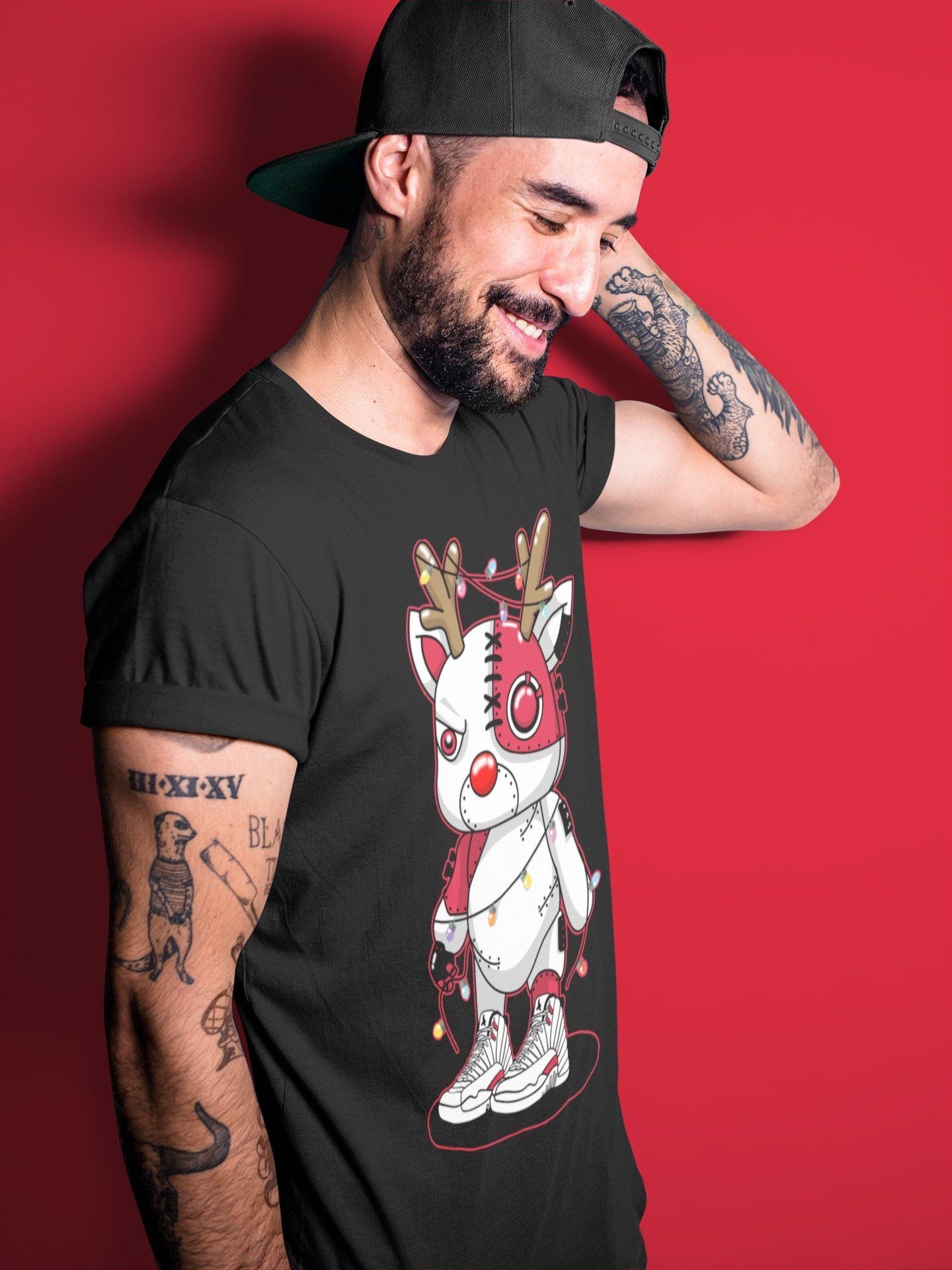 Cyborg Reindeer Unisex Tops - Air Jordan 12 Twist