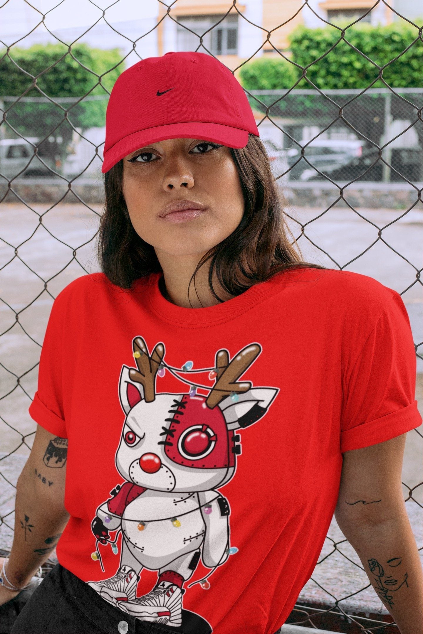 Cyborg Reindeer Unisex Tops - Air Jordan 12 Twist