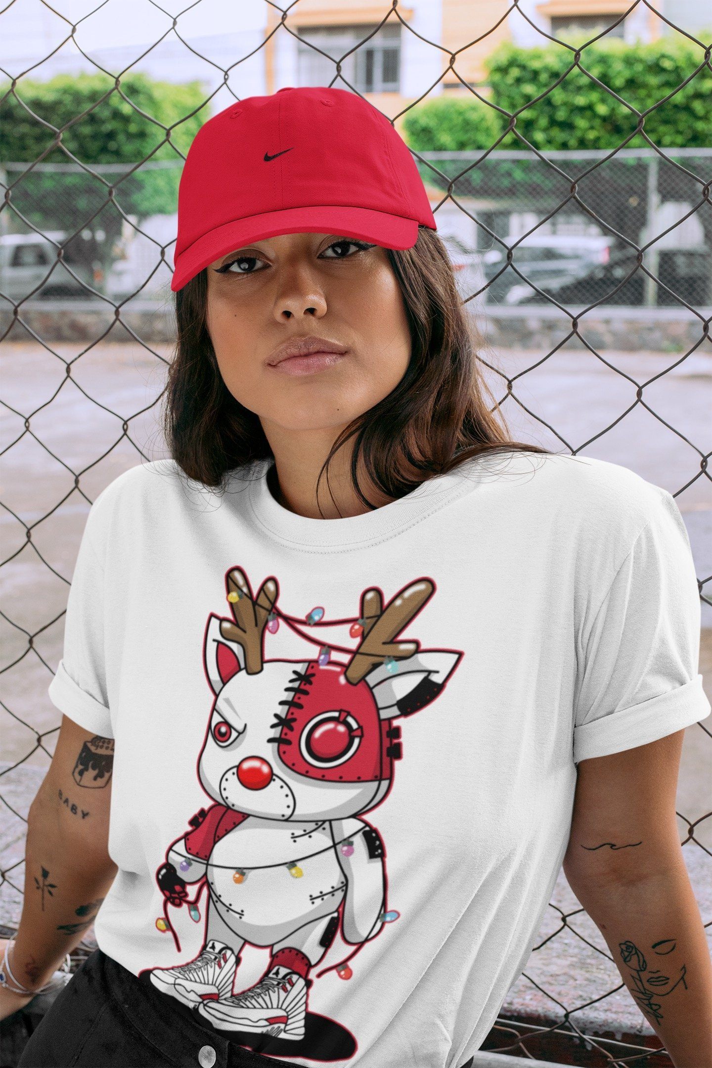 Cyborg Reindeer Unisex Tops - Air Jordan 12 Twist
