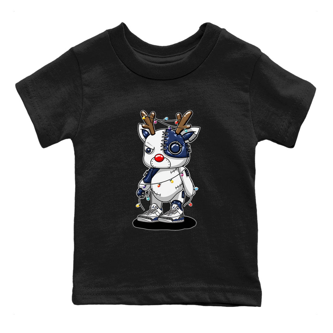 Cyborg Reindeer snkmatch Tees Kids - Air Jordan 3 Midnight Navy 2023