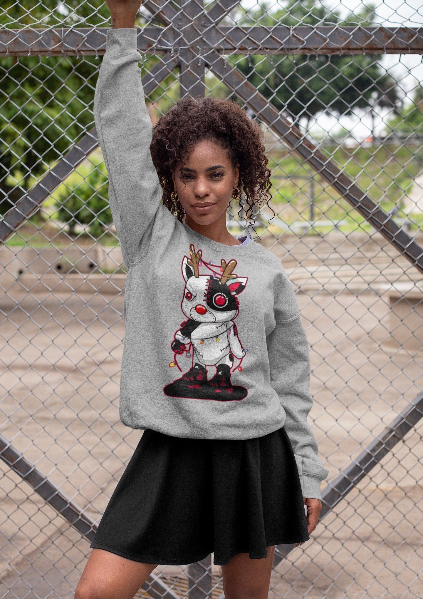 Cyborg Reindeer Unisex Tops - Air Jordan 4 Red Thunder