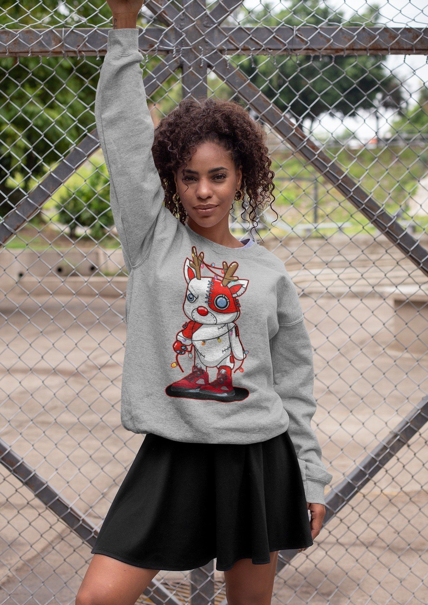 Cyborg Reindeer Unisex Tops - Air Jordan 5 Raging Bull